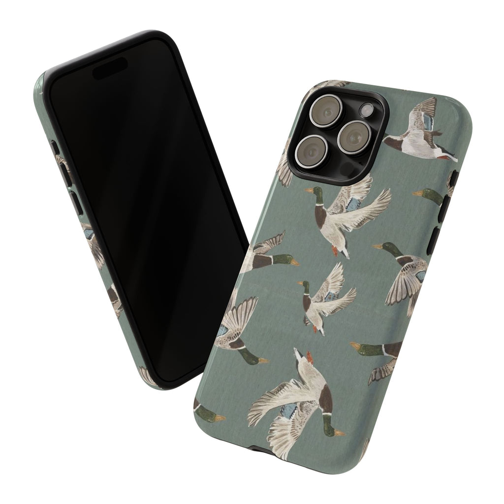 Mallard Ducks Pattern — Protective Bird Print iPhone Cover