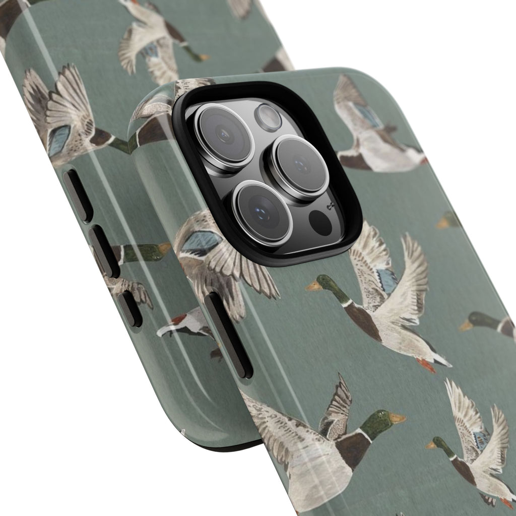 Mallard Ducks Pattern — Protective Bird Print iPhone Cover