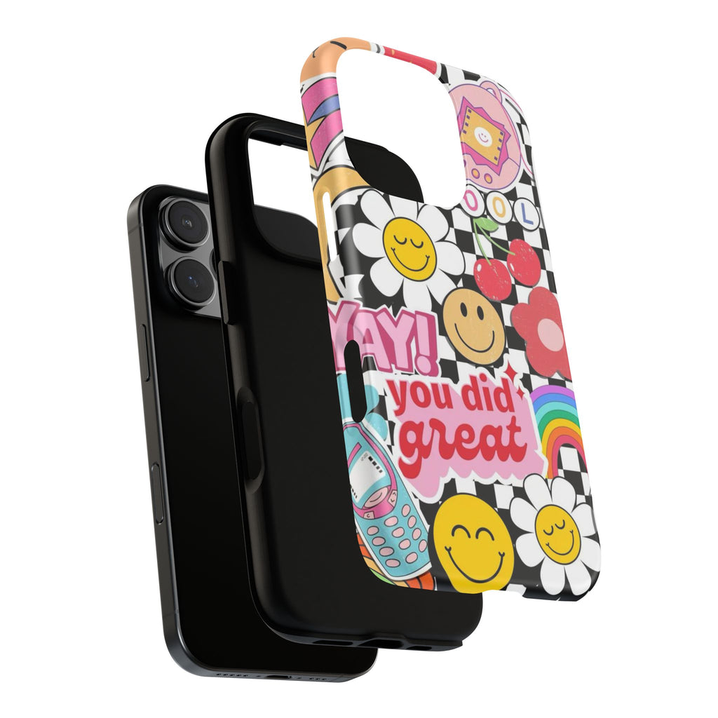 Retro Kawaii Sticker Collage, "You Did Great" Motivational Design