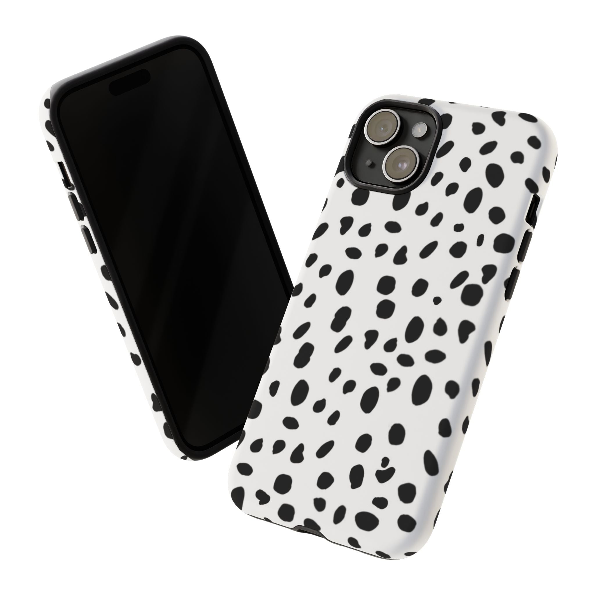 Dalmatian Spot Tough Phone Case — Black & White Protective Cover