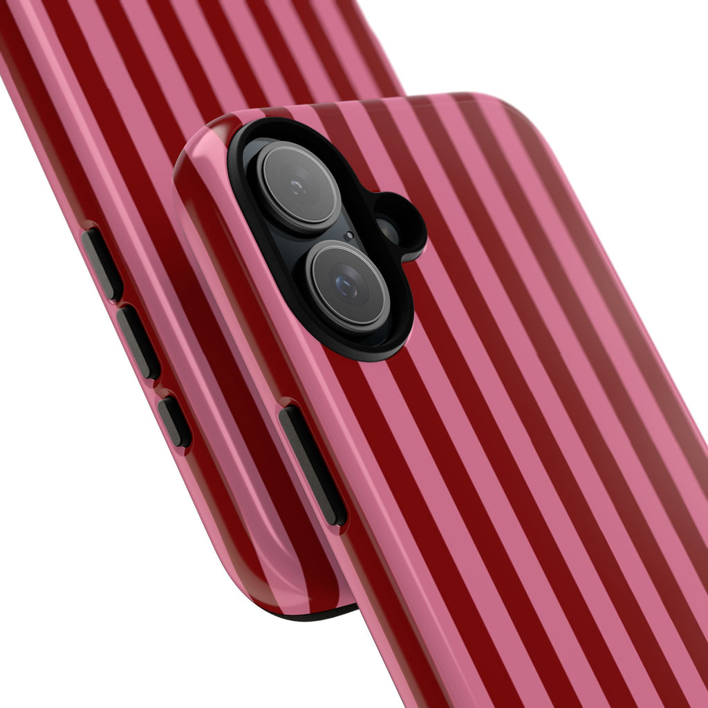 Ruby Red Stripes Case | Tough Phone Case