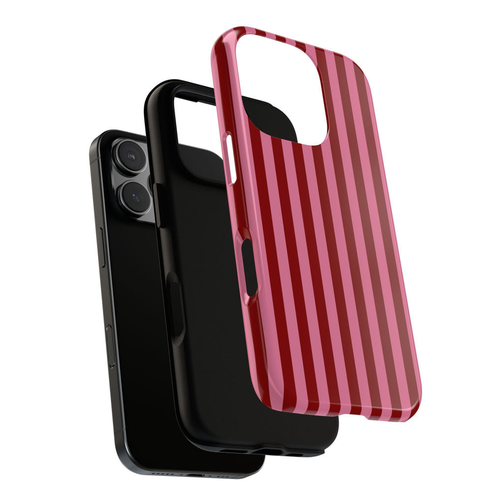Ruby Red Stripes Case | Tough Phone Case