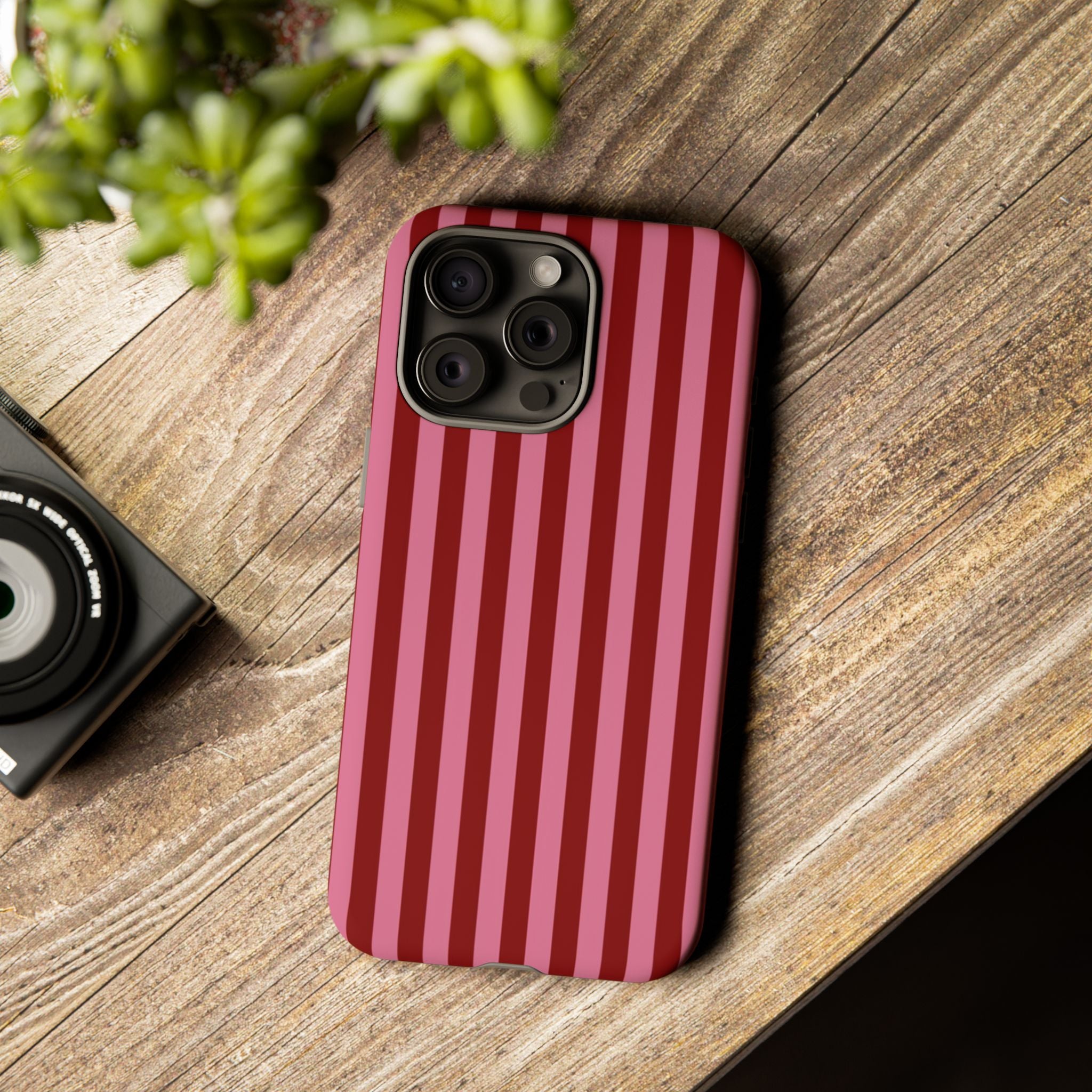 Ruby Red Stripes Case | Tough Phone Case