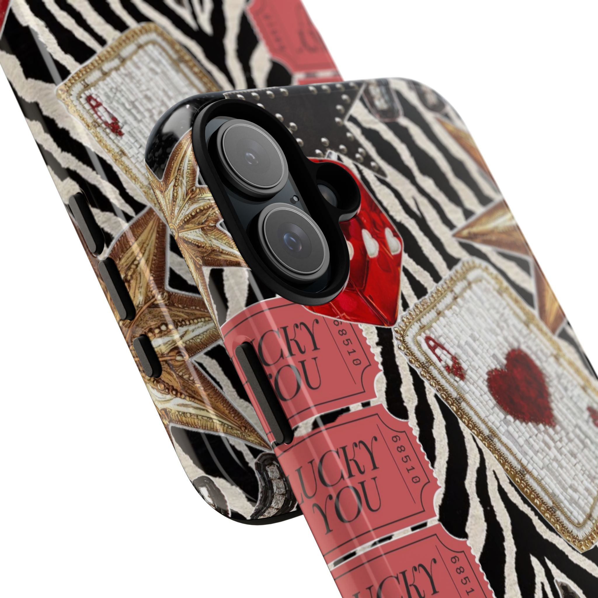 Retro Vegas Zebra Print- Durable Phone Case