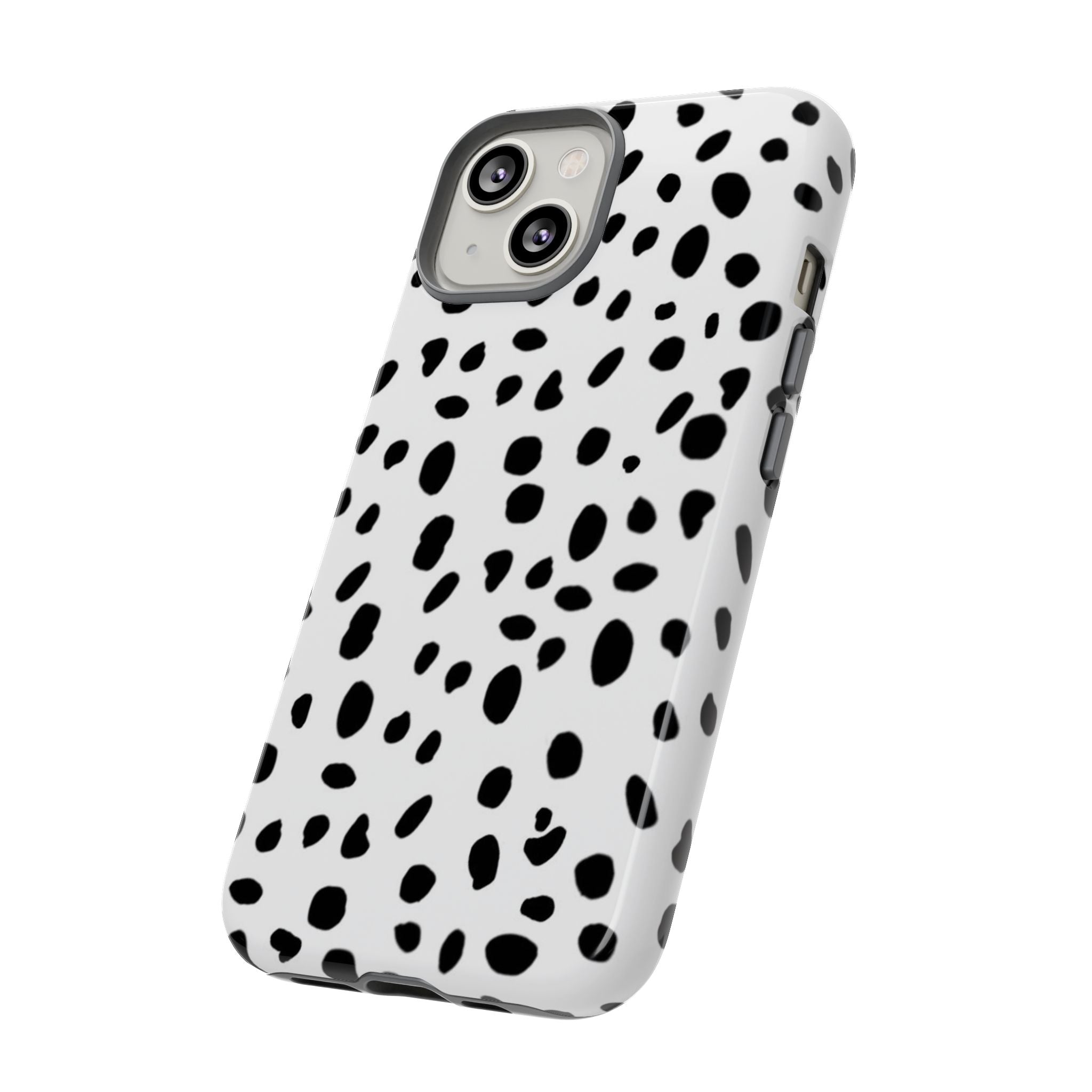 Dalmatian Spot Tough Phone Case — Black & White Protective Cover