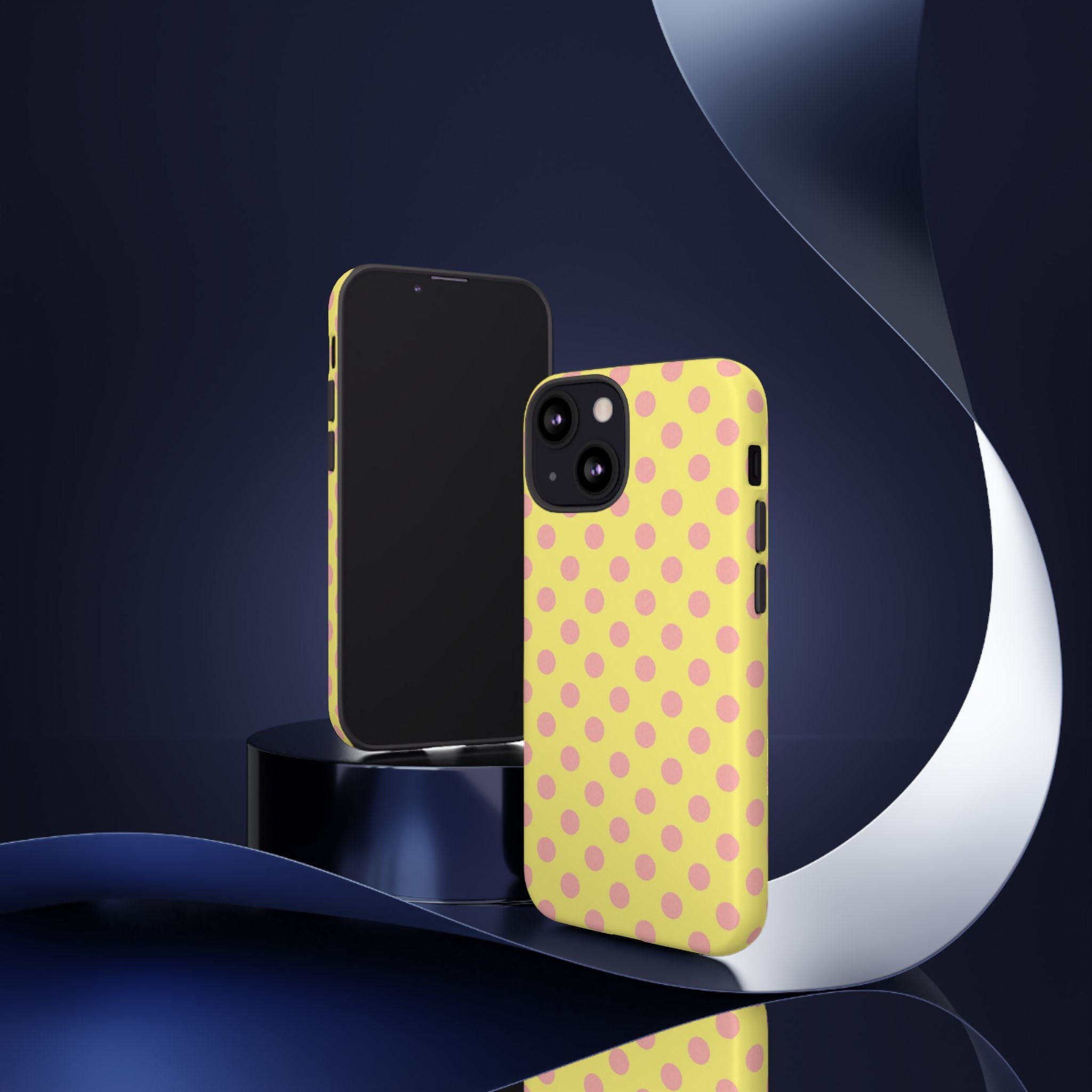 Yellow Polka Dot Phone Case — Cute Pink Dot Tough Case