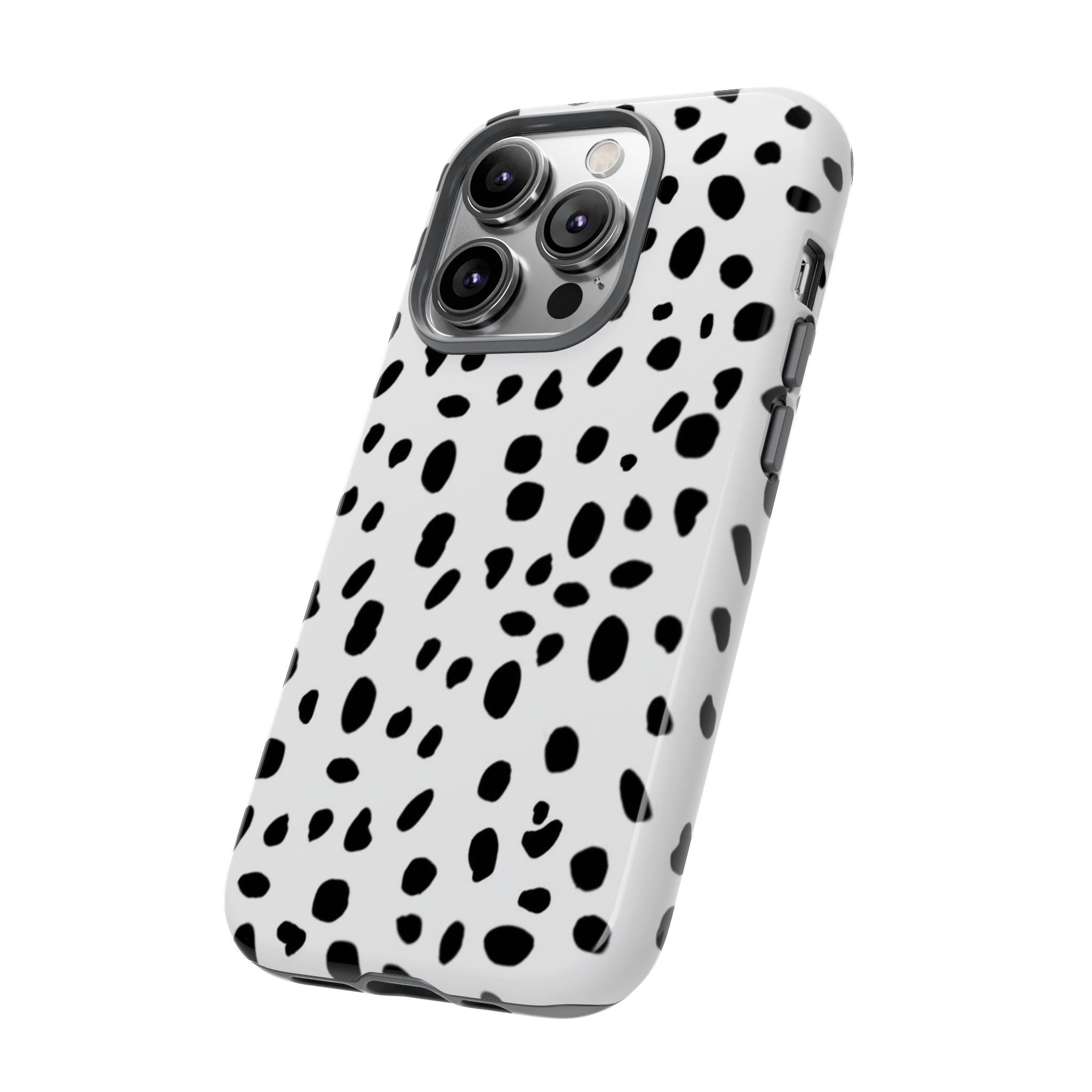 Dalmatian Spot Tough Phone Case — Black & White Protective Cover
