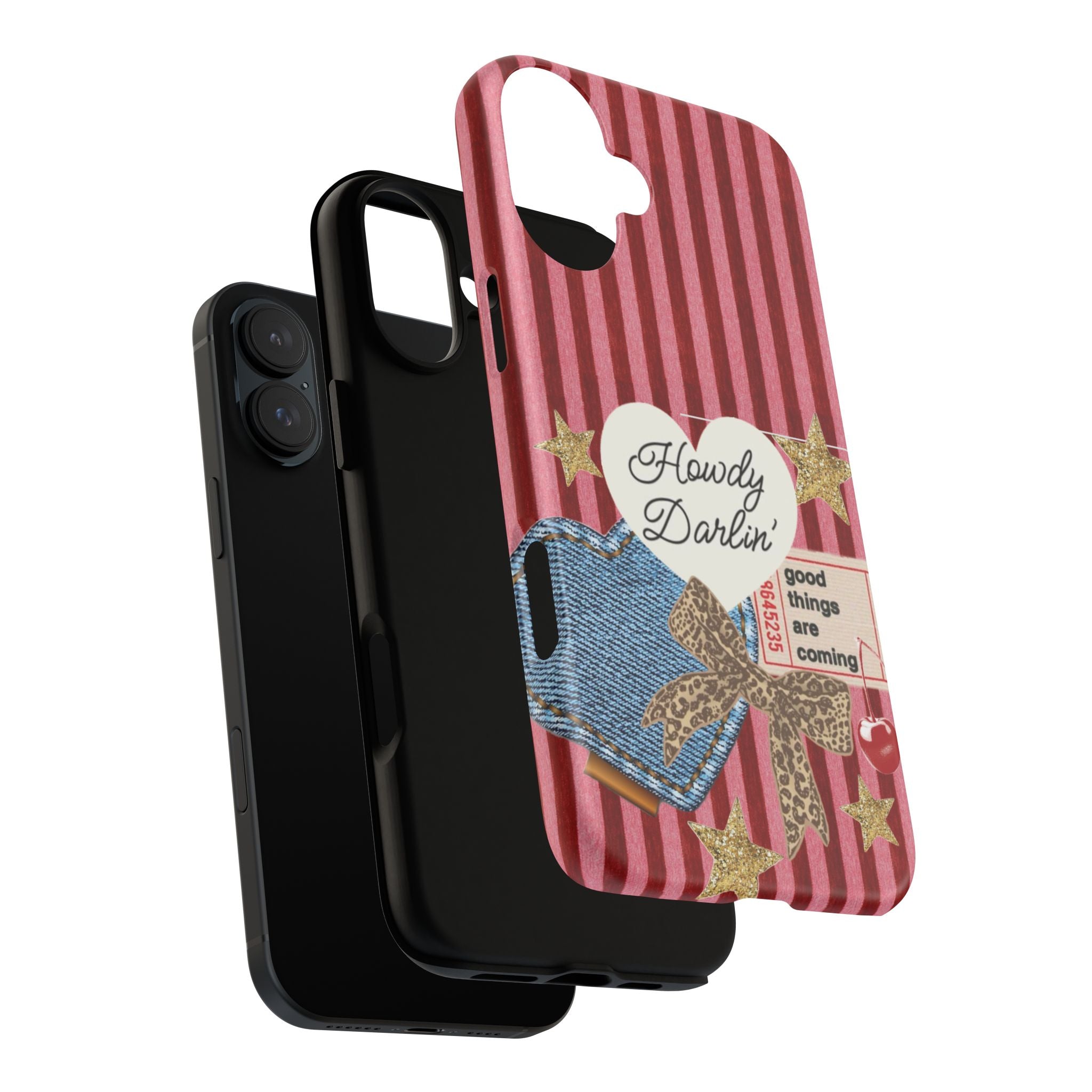 Howdy Darlin' Case — Denim Heart & Vintage Ticket Design