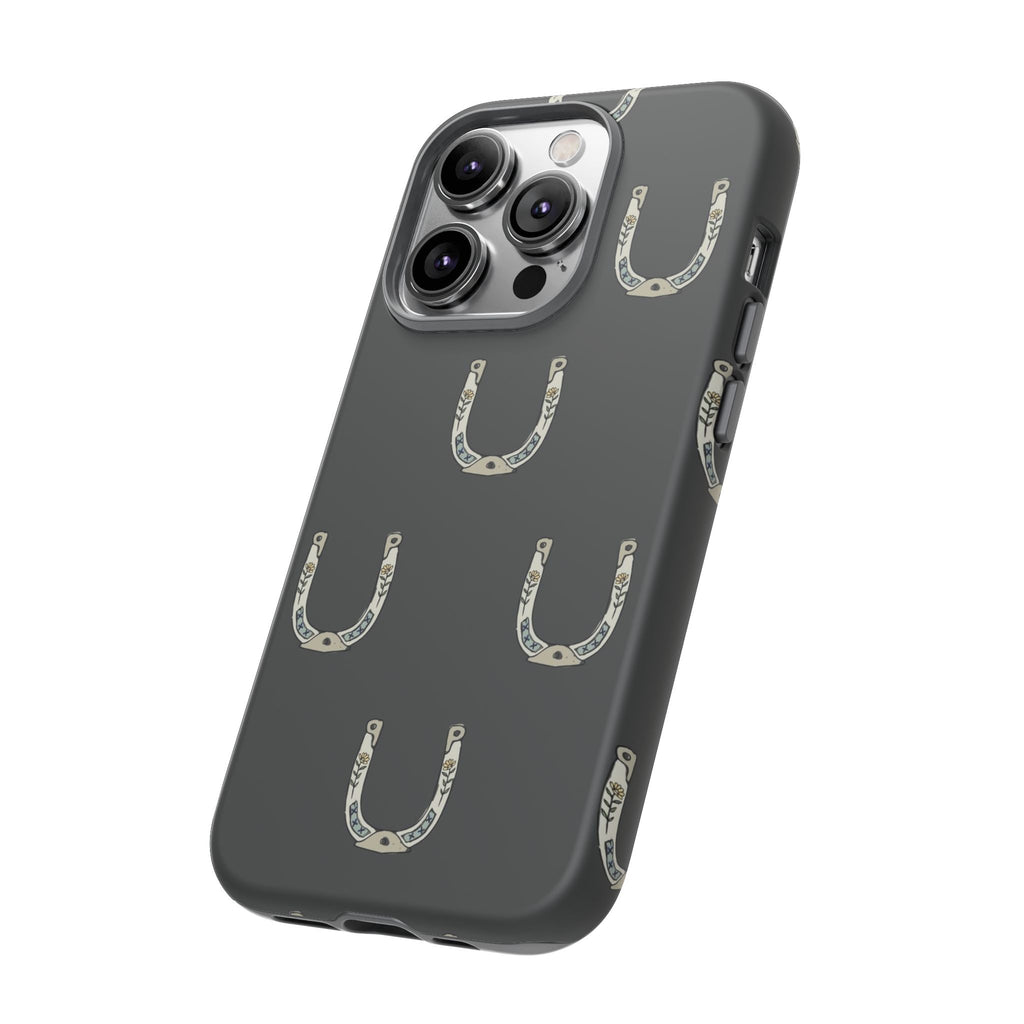Lucky Horseshoe  — Lucky Rustic Grey iPhone Cover