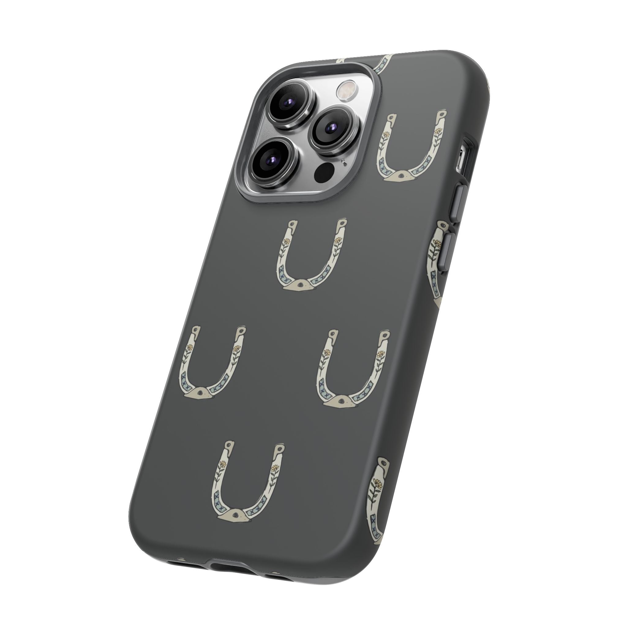 Lucky Horseshoe  — Lucky Rustic Grey iPhone Cover