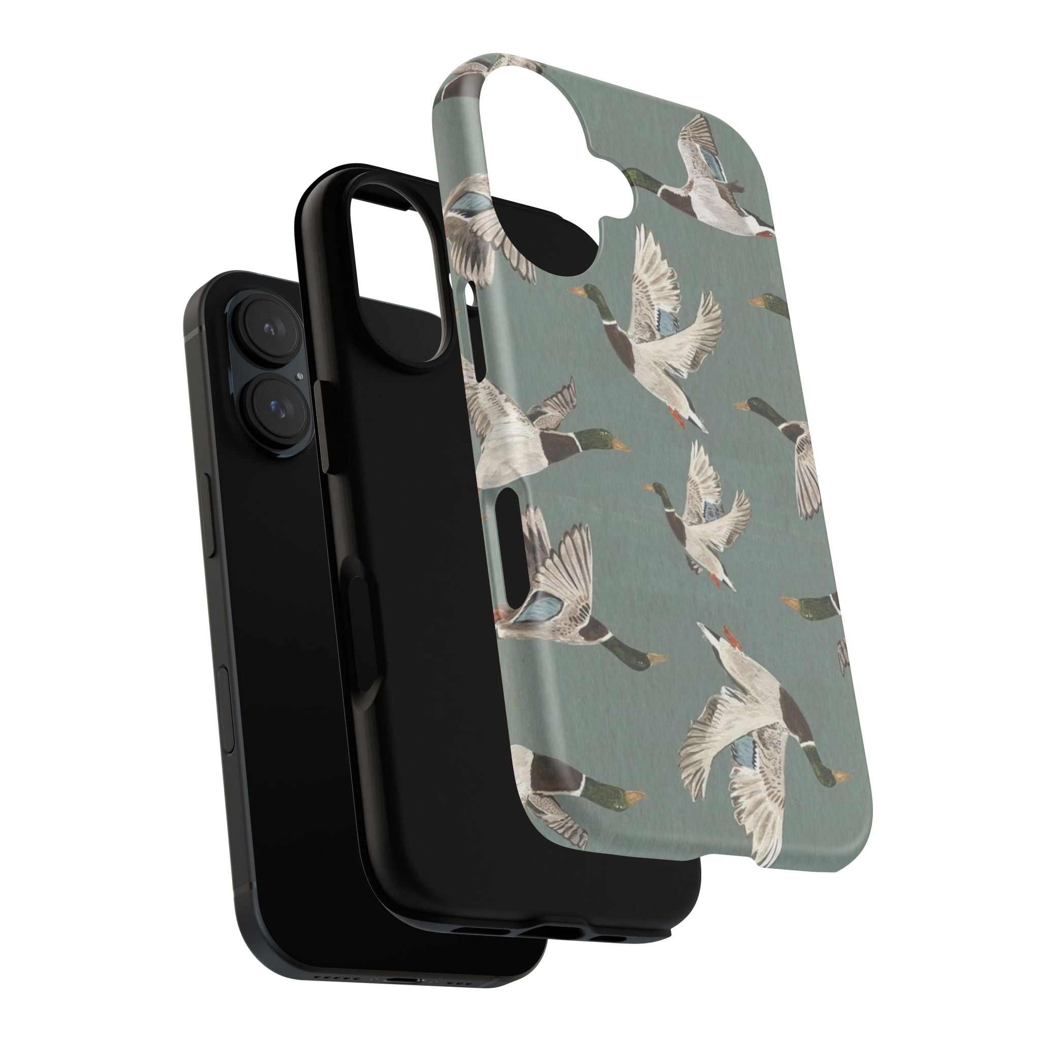 Mallard Ducks Pattern — Protective Bird Print iPhone Cover