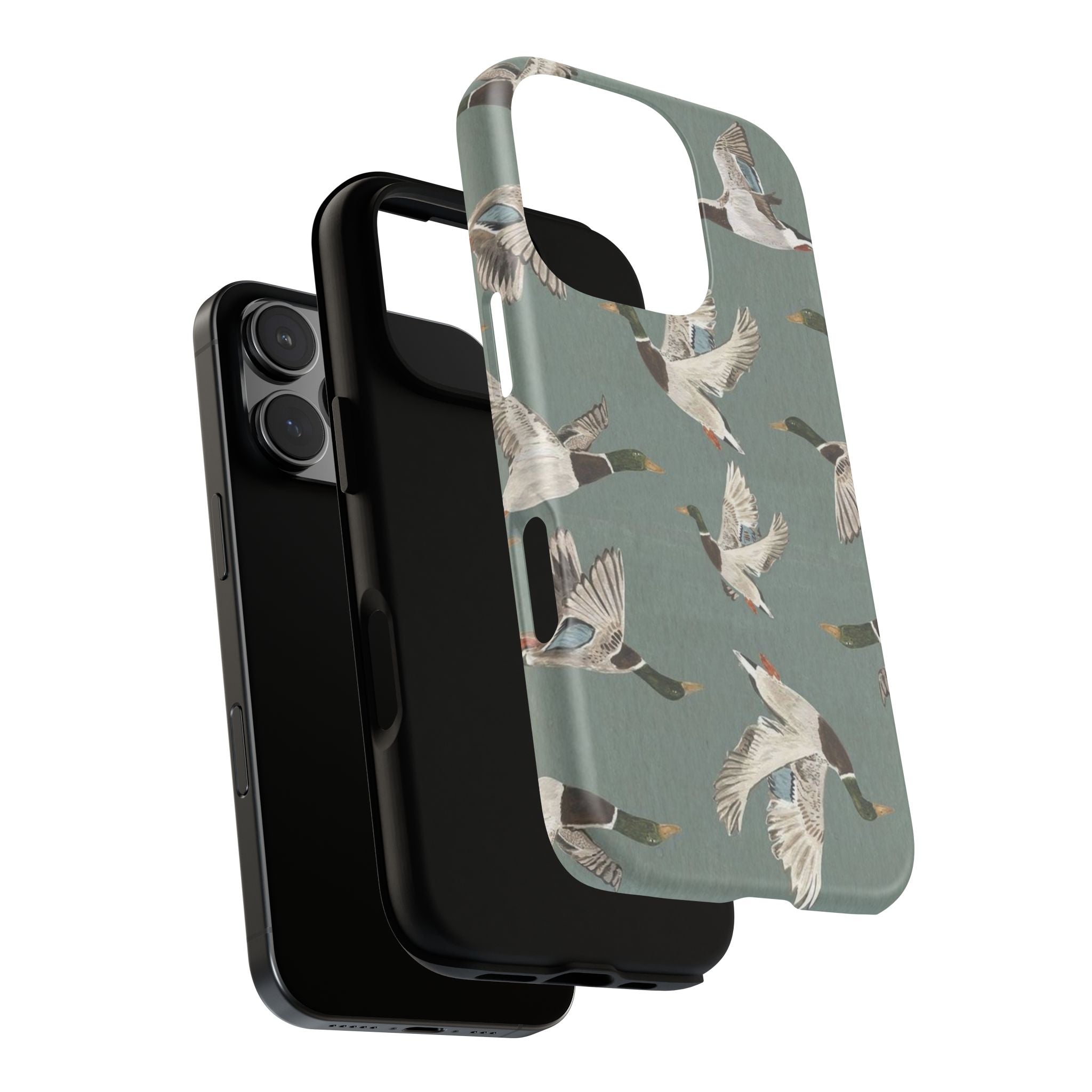 Mallard Ducks Pattern — Protective Bird Print iPhone Cover