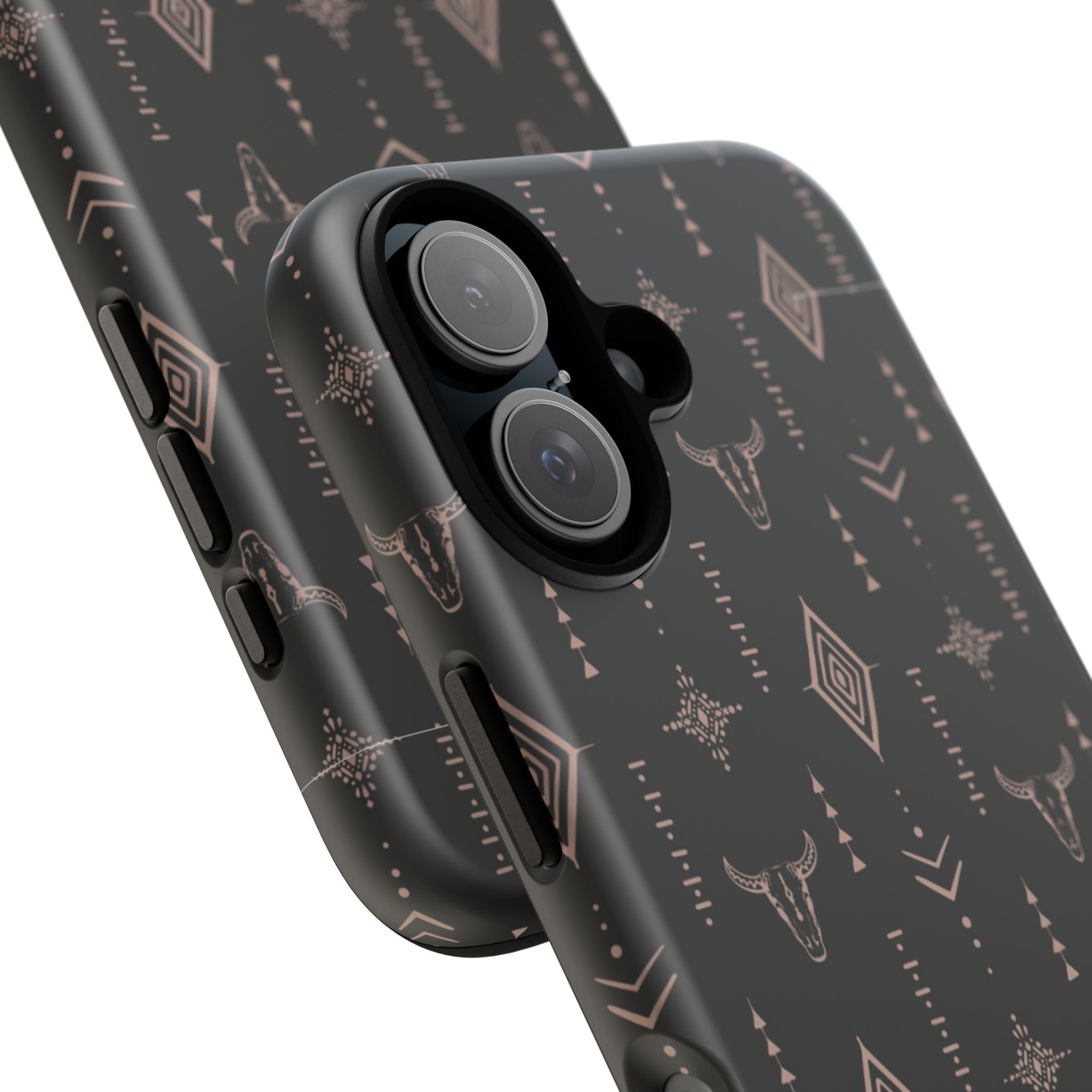 Western Diamond Bull Tough Phone Case — Protective Southwestern Pattern