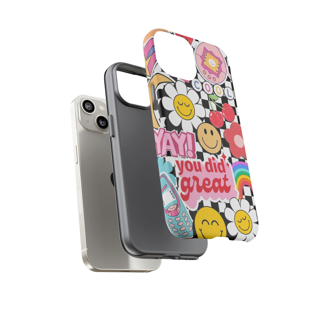 Retro Kawaii Sticker Collage, "You Did Great" Motivational Design