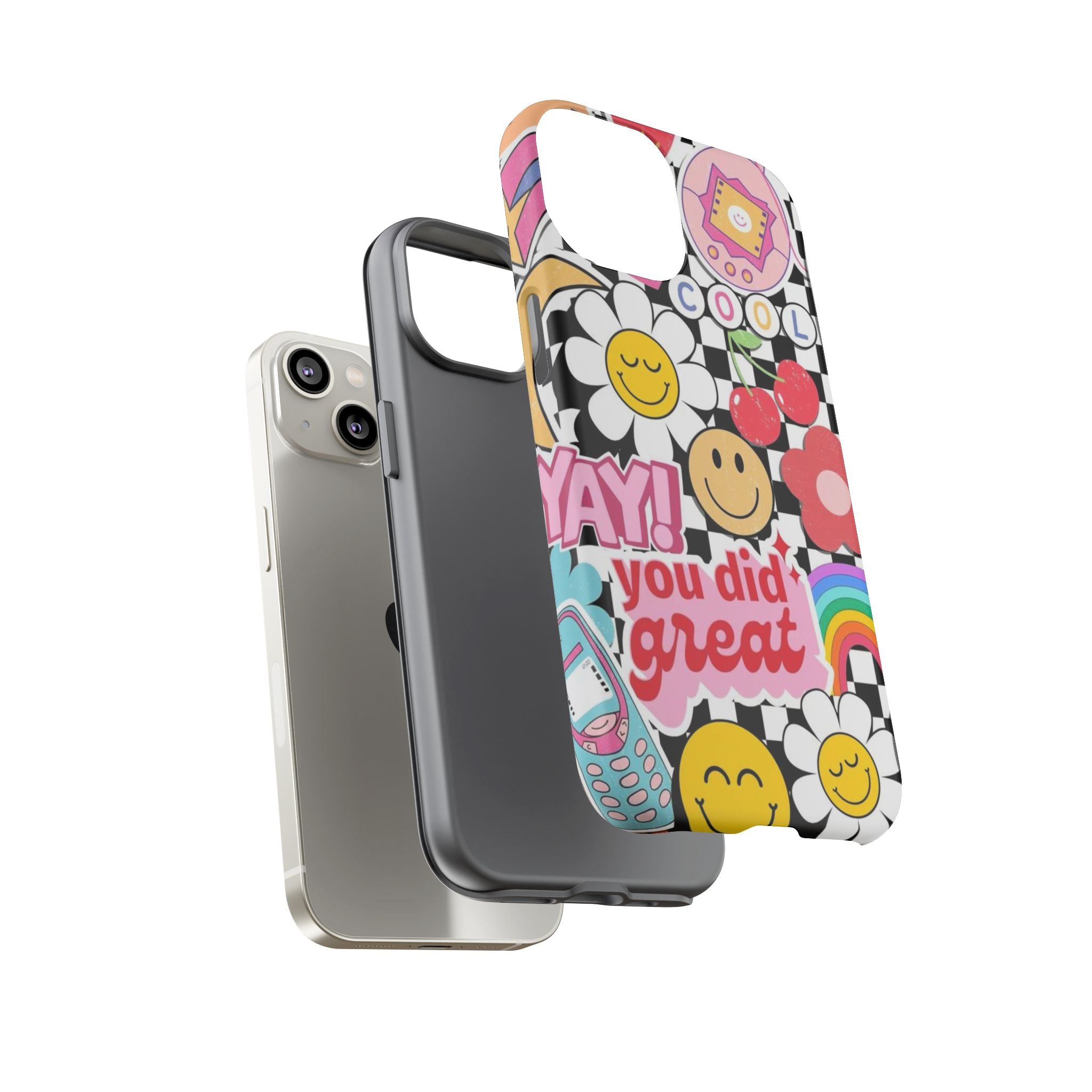 Retro Kawaii Sticker Collage, "You Did Great" Motivational Design