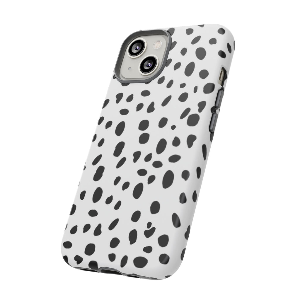 Dalmatian Spot Tough Phone Case — Black & White Protective Cover