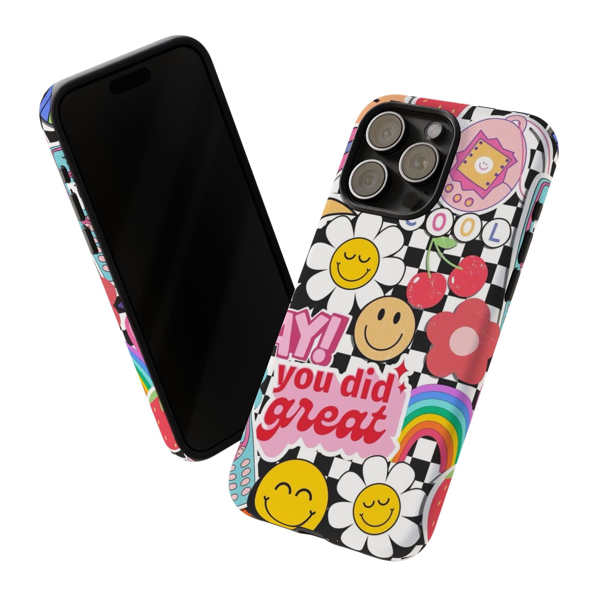 Retro Kawaii Sticker Collage, "You Did Great" Motivational Design