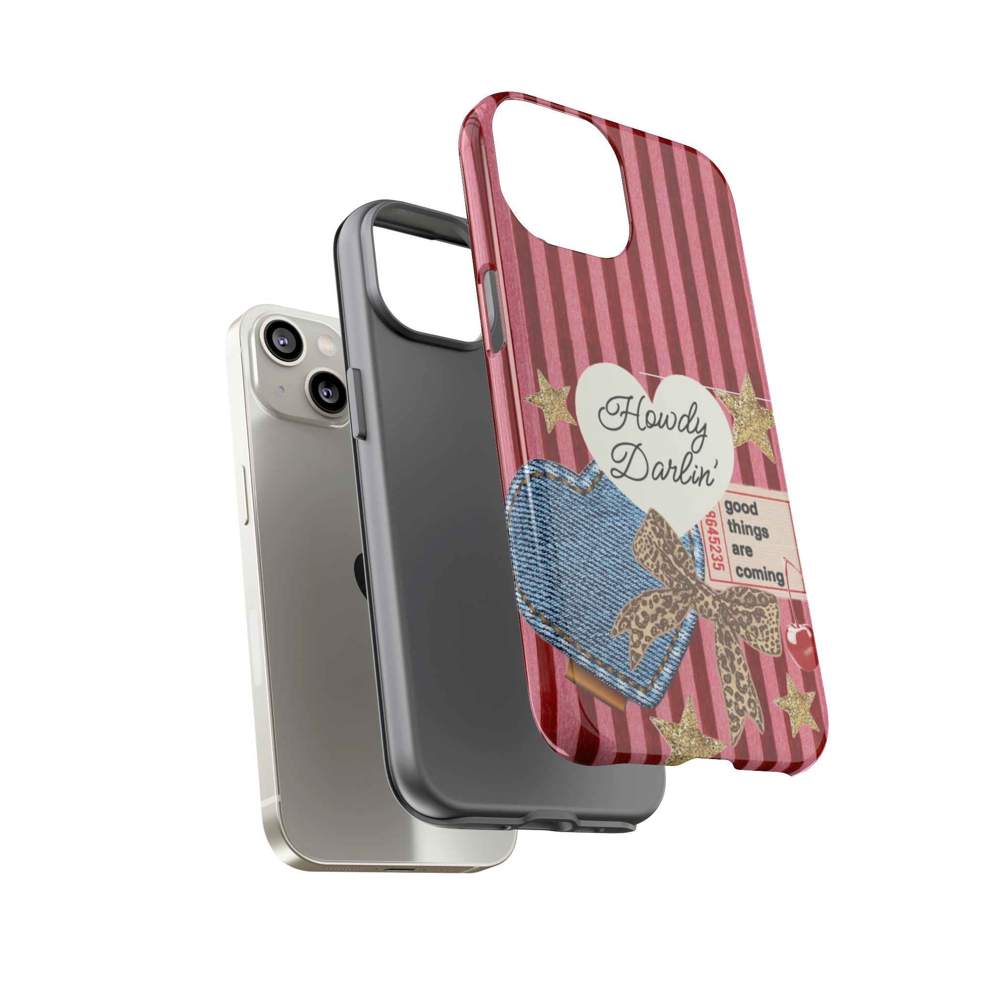 Howdy Darlin' Case — Denim Heart & Vintage Ticket Design