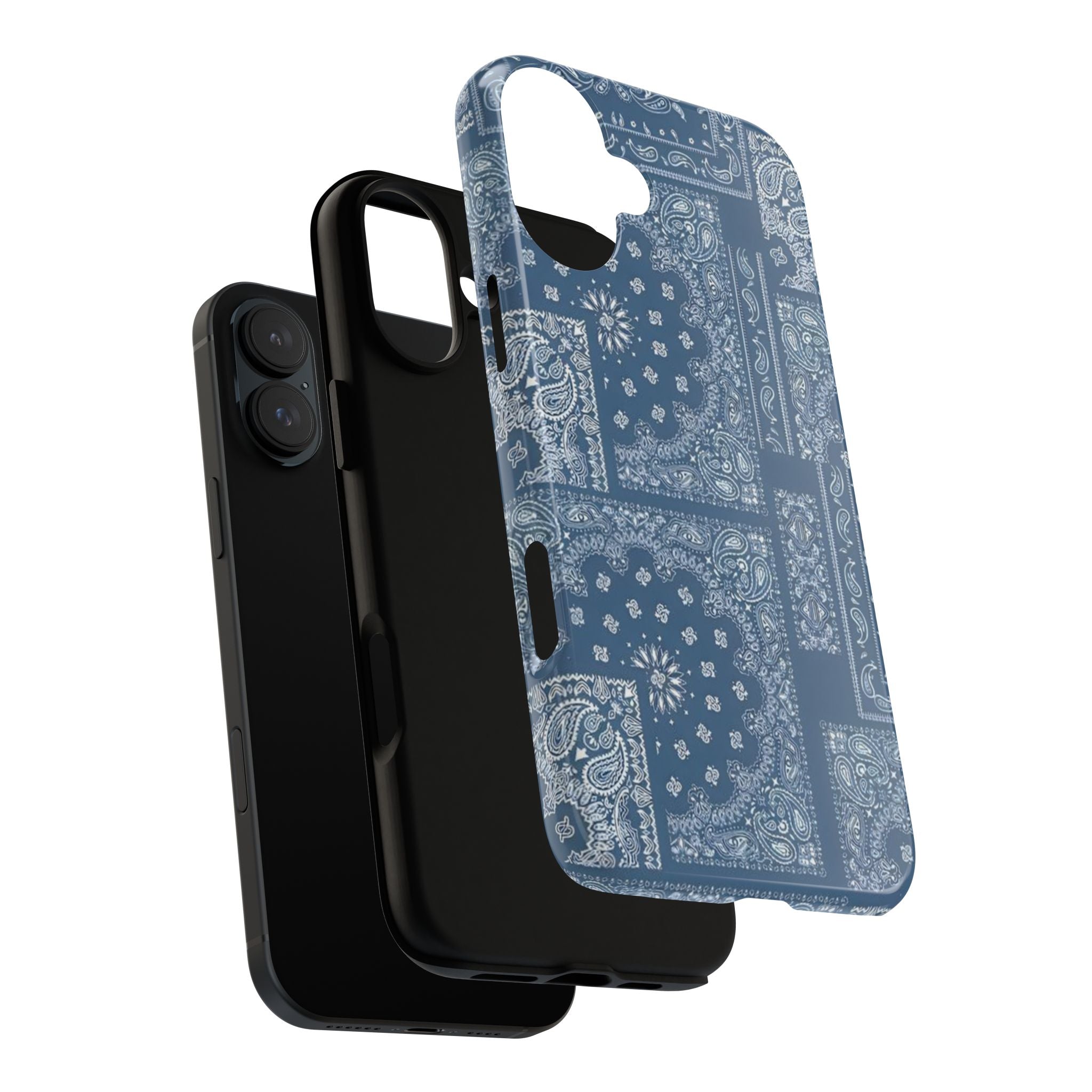Blue Bandana Tough Phone Case — Rugged Protective iPhone Cover