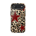 Ruby Leopard Star – Red Stars on Animal Print