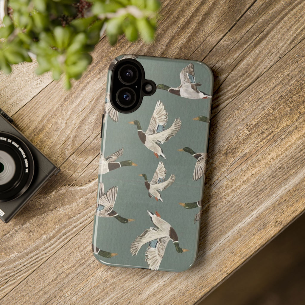 Mallard Ducks Pattern — Protective Bird Print iPhone Cover