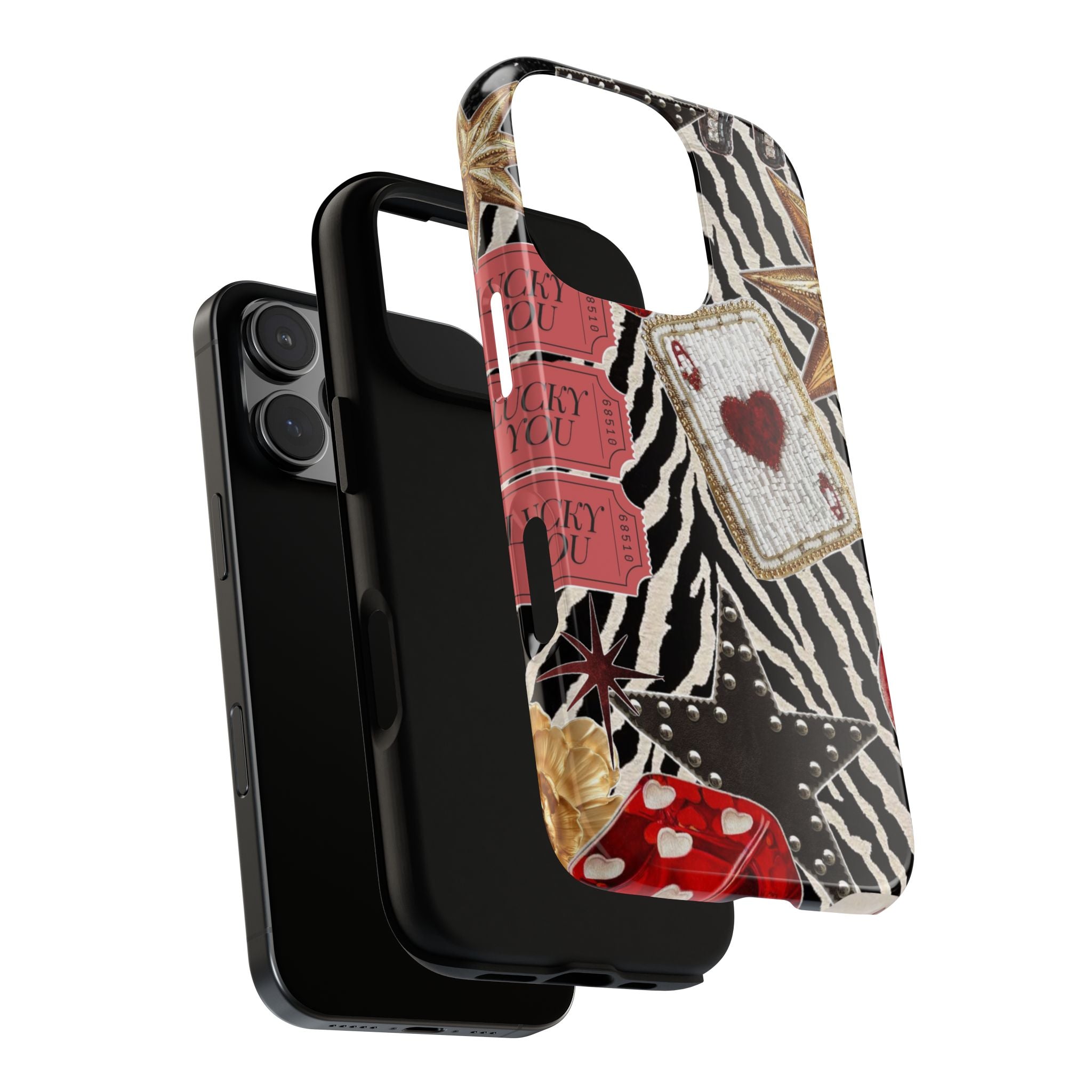 Retro Vegas Zebra Print- Durable Phone Case