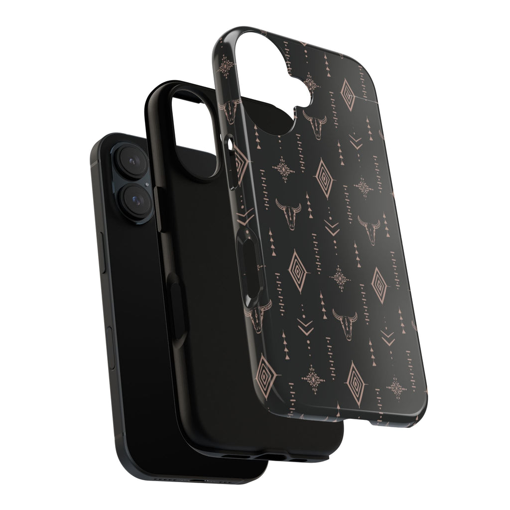 Western Diamond Bull Tough Phone Case — Protective Southwestern Pattern