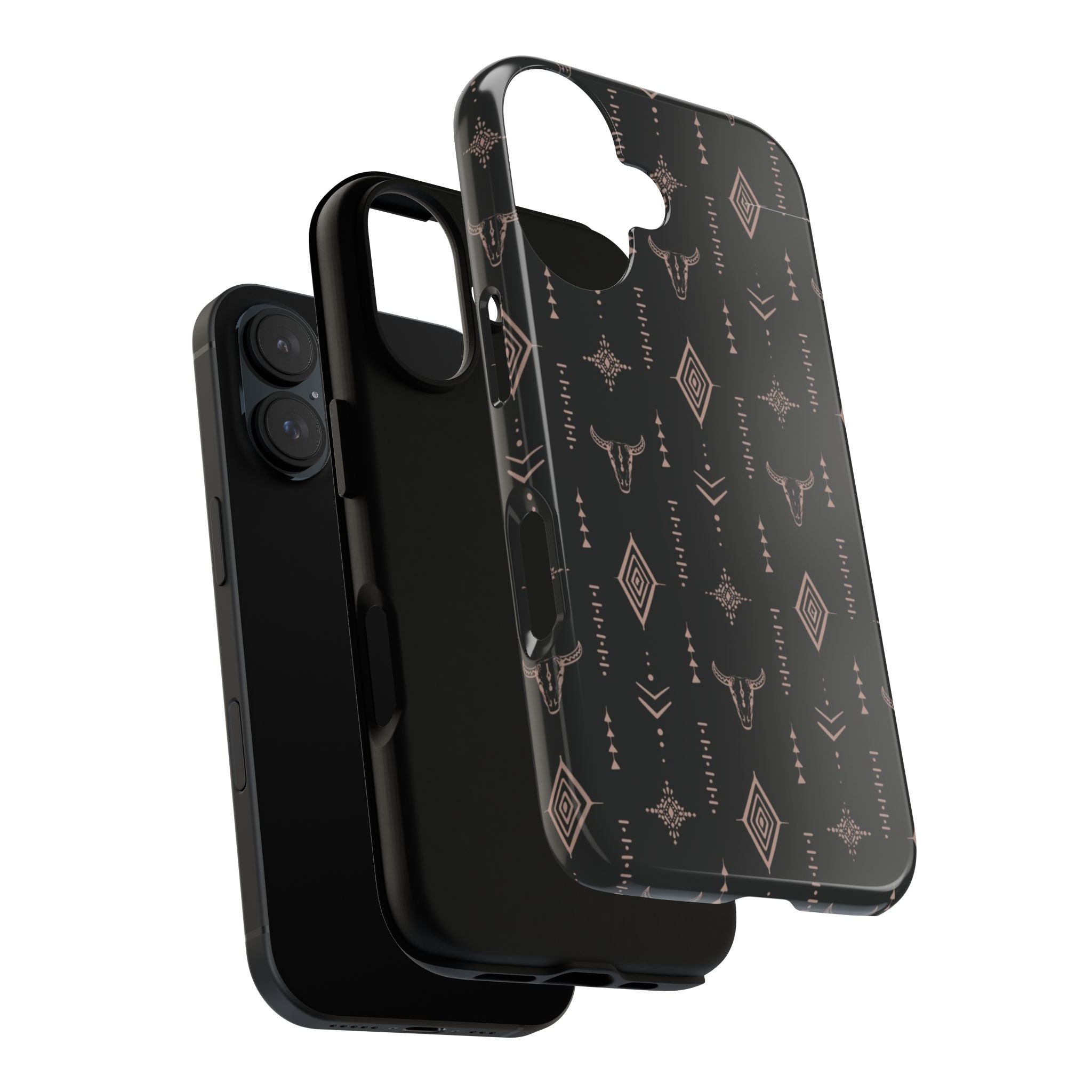 Western Diamond Bull Tough Phone Case — Protective Southwestern Pattern