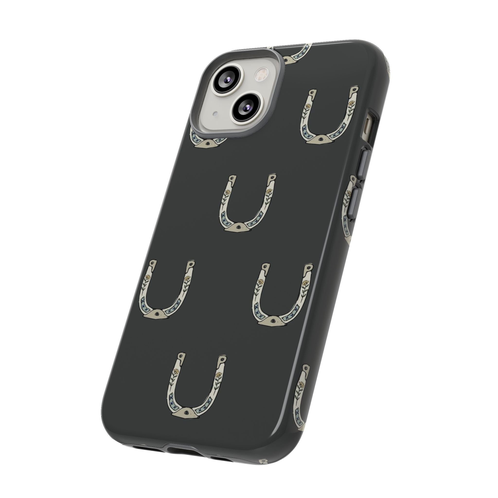 Lucky Horseshoe  — Lucky Rustic Grey iPhone Cover