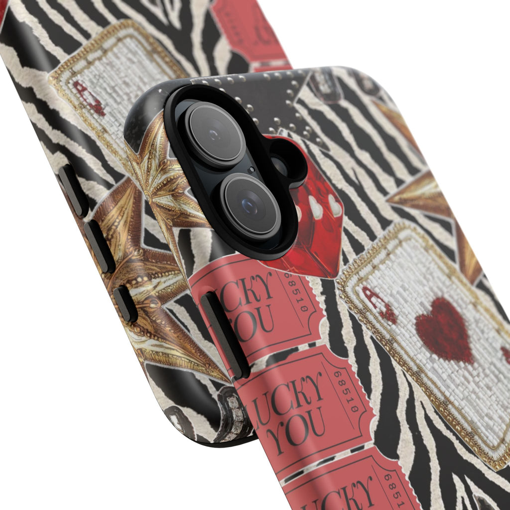 Retro Vegas Zebra Print- Durable Phone Case