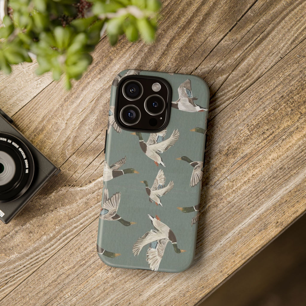 Mallard Ducks Pattern — Protective Bird Print iPhone Cover