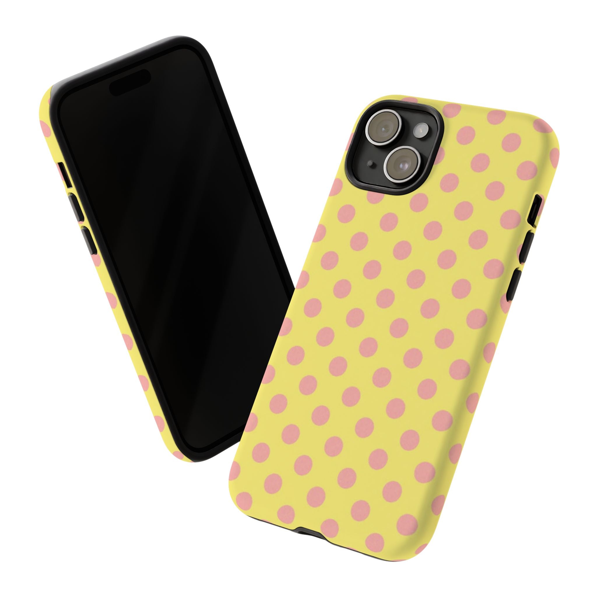 Yellow Polka Dot Phone Case — Cute Pink Dot Tough Case