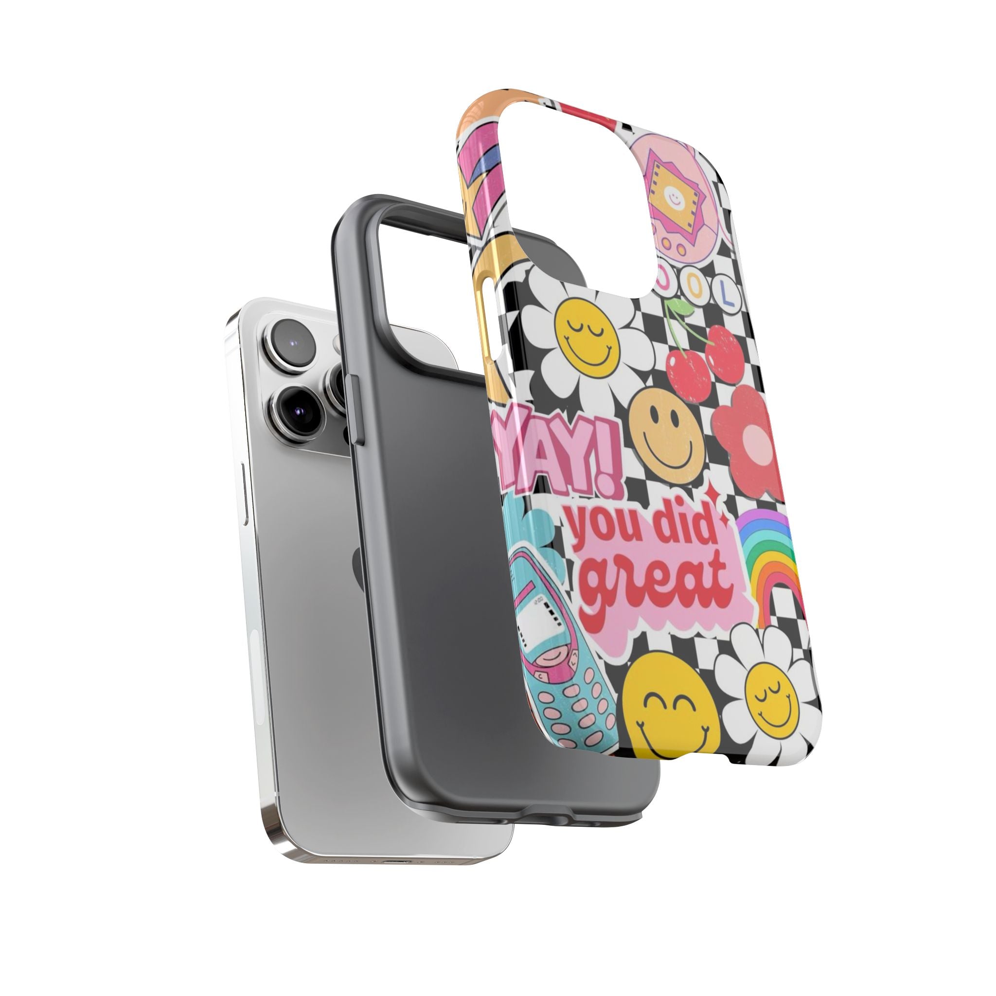 Retro Kawaii Sticker Collage, "You Did Great" Motivational Design