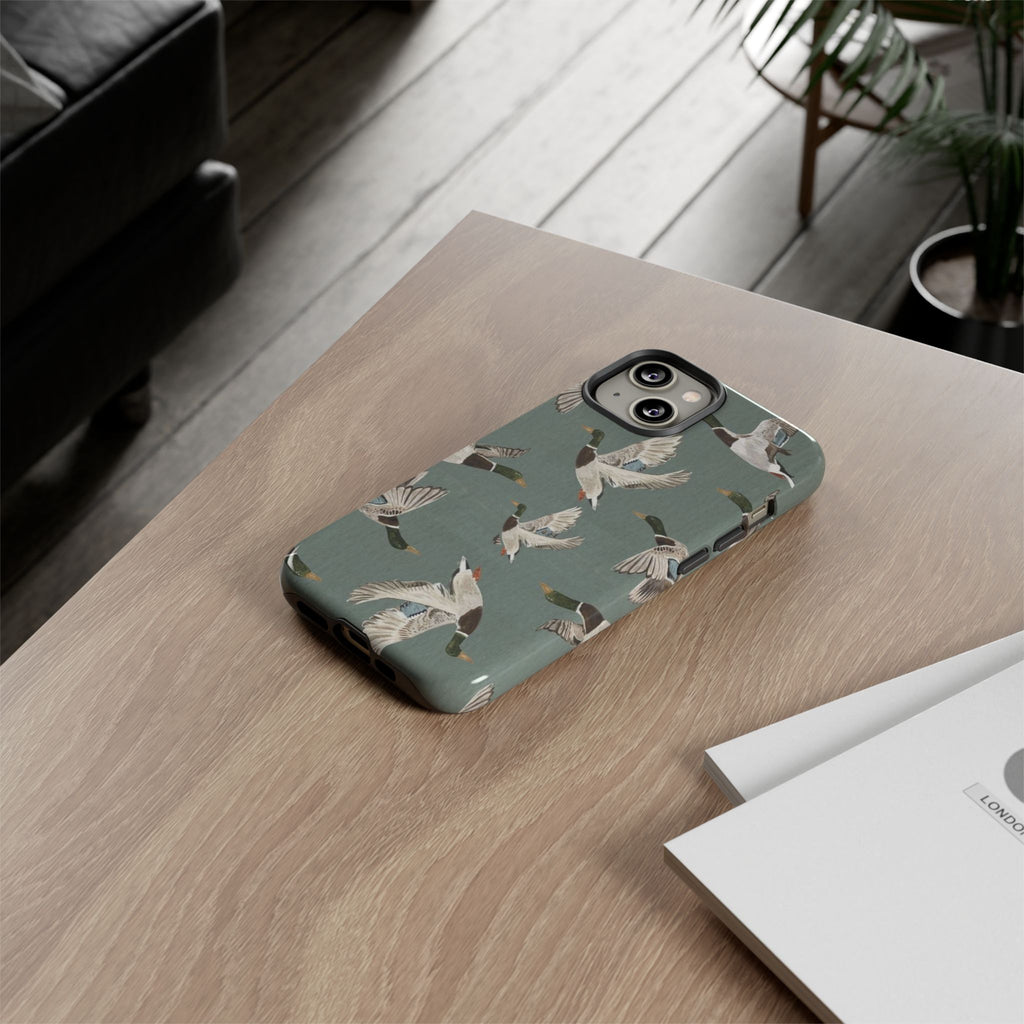 Mallard Ducks Pattern — Protective Bird Print iPhone Cover