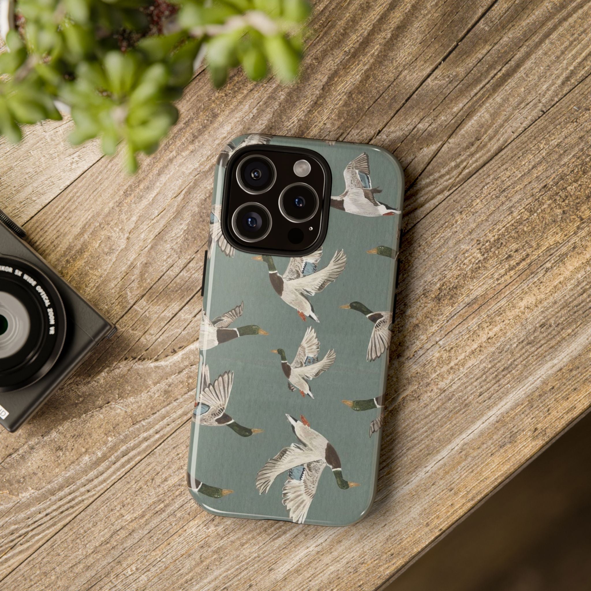 Mallard Ducks Pattern — Protective Bird Print iPhone Cover