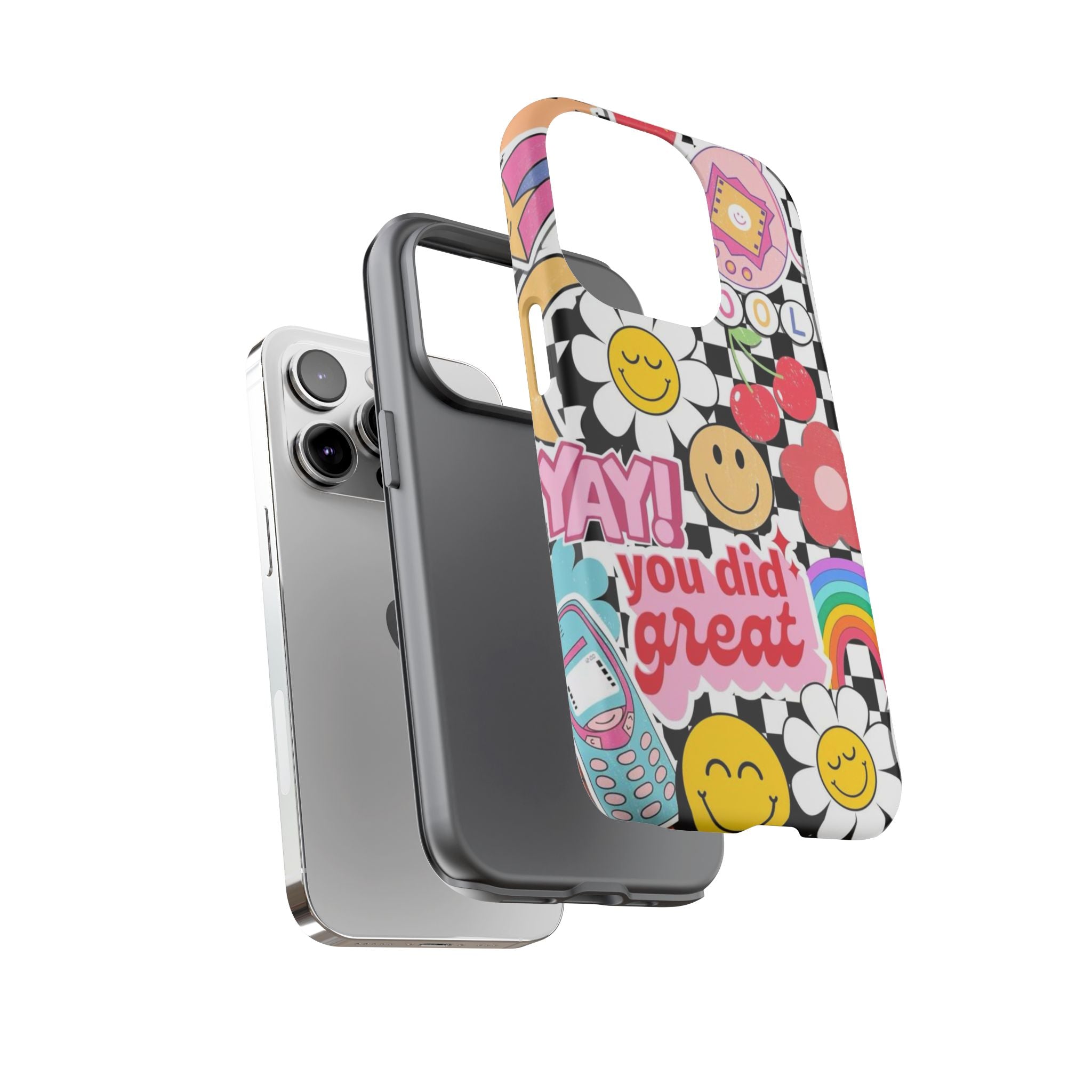 Retro Kawaii Sticker Collage, "You Did Great" Motivational Design