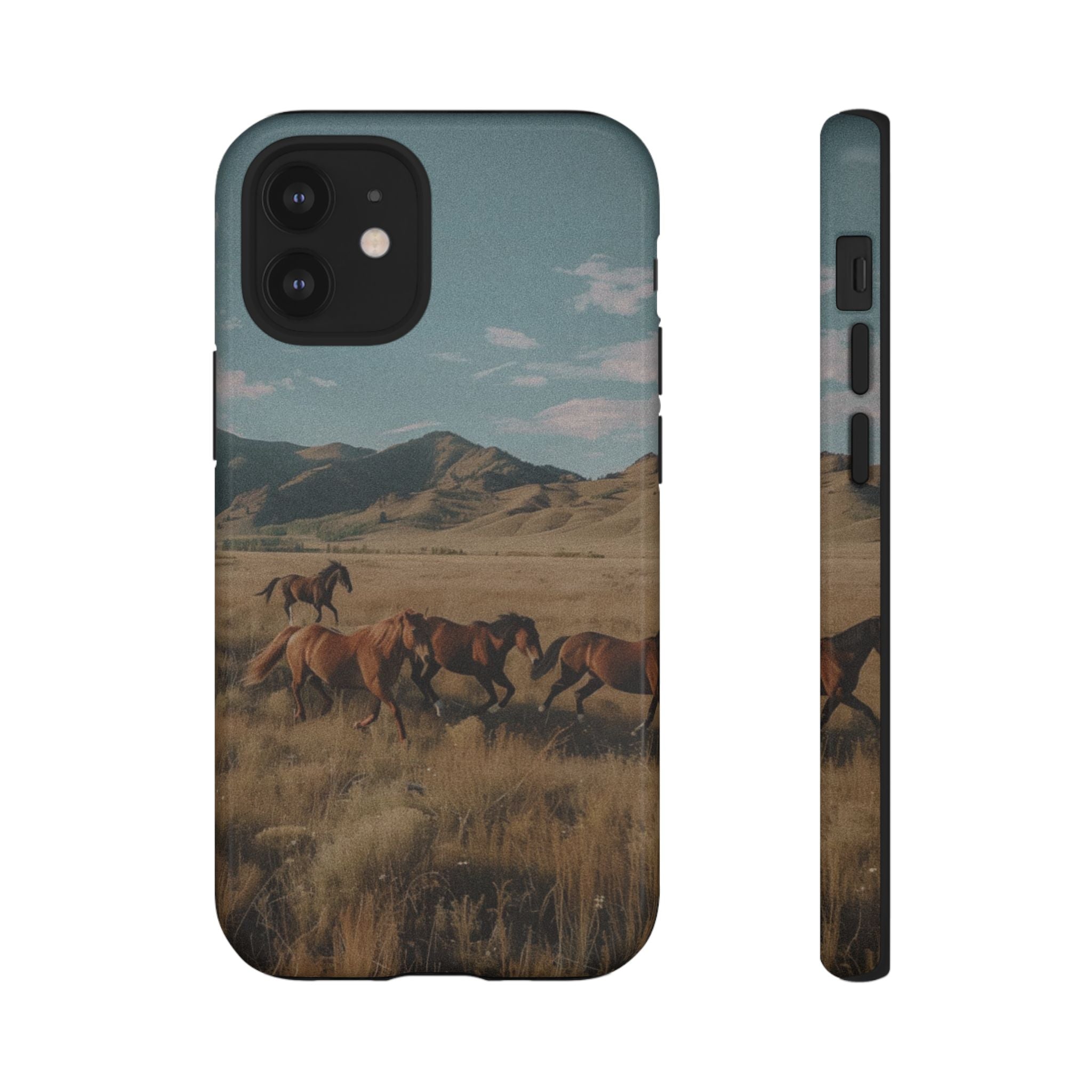 Wild Mustang – Durable Protective iPhone Case with Scenic Desert Horse Design
