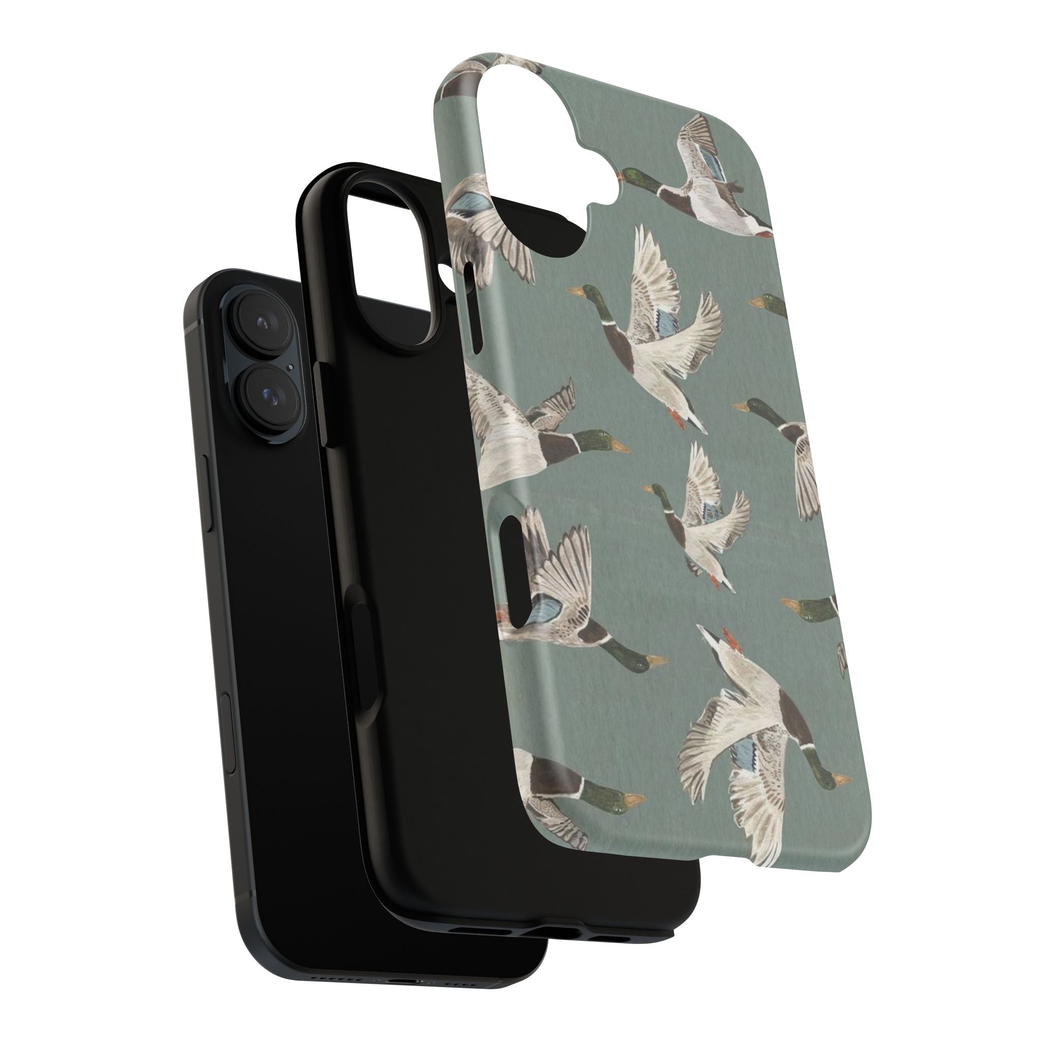 Mallard Ducks Pattern — Protective Bird Print iPhone Cover