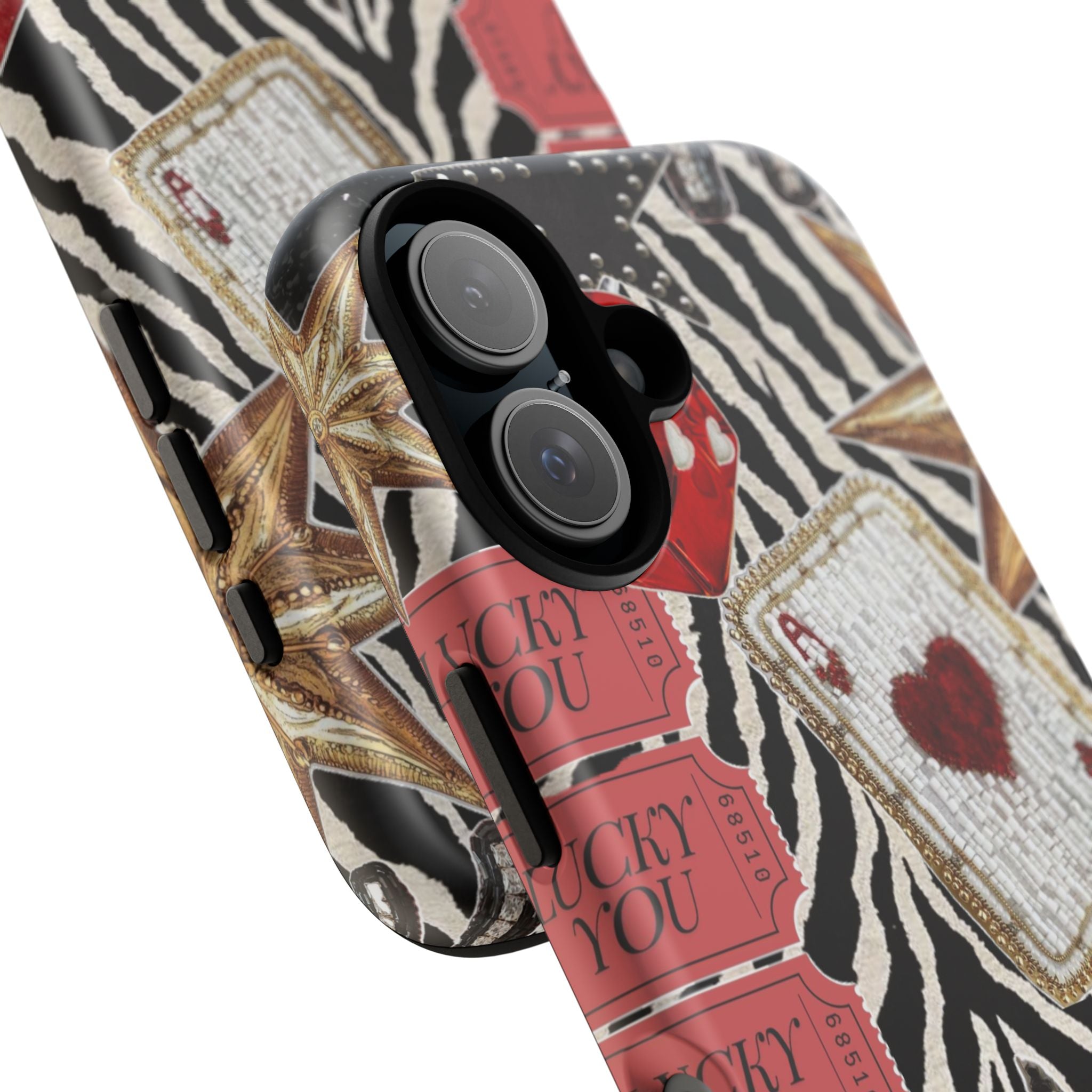 Retro Vegas Zebra Print- Durable Phone Case