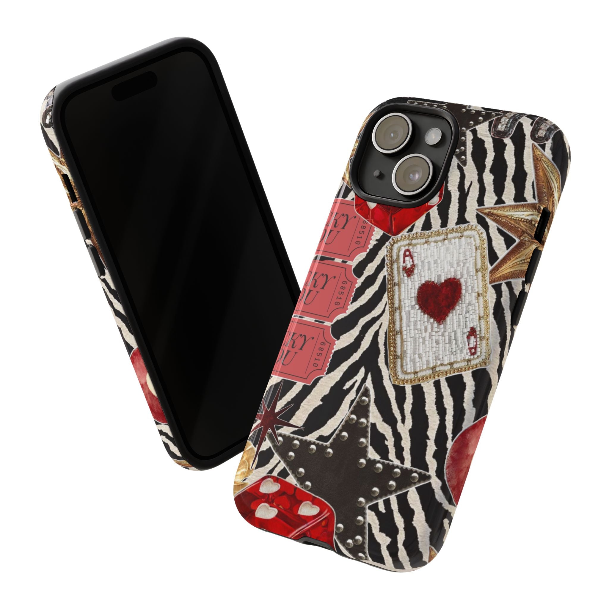 Retro Vegas Zebra Print- Durable Phone Case