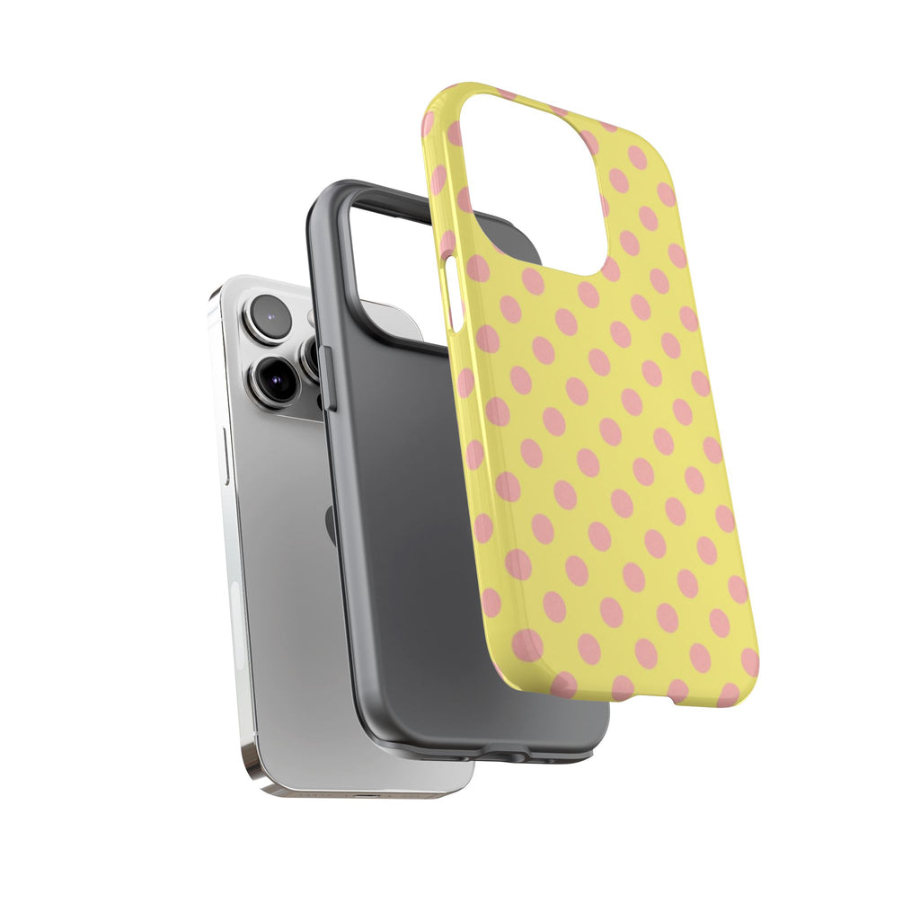 Yellow Polka Dot Phone Case — Cute Pink Dot Tough Case