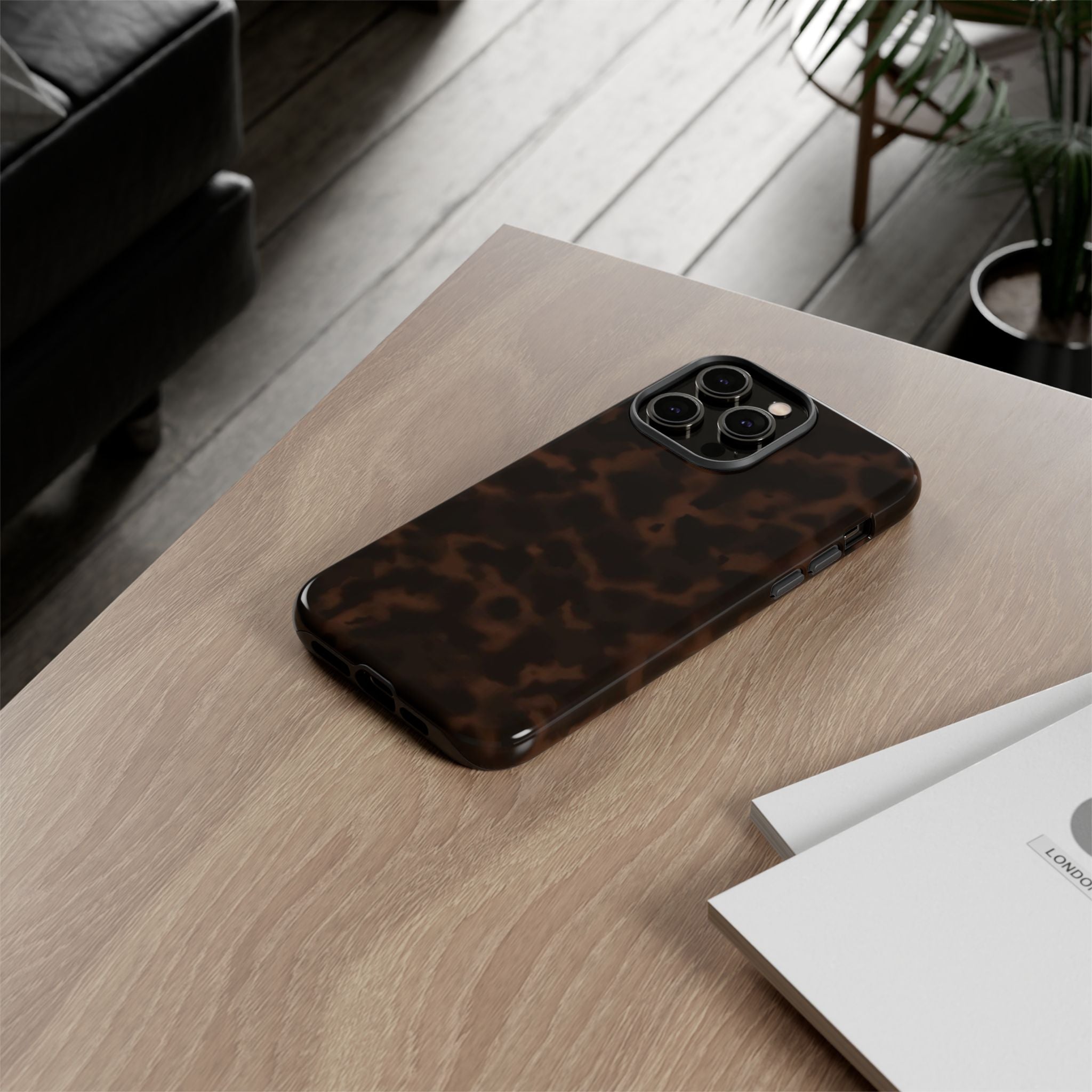 Tortie Brown — Dark Tortoiseshell Protective Cover