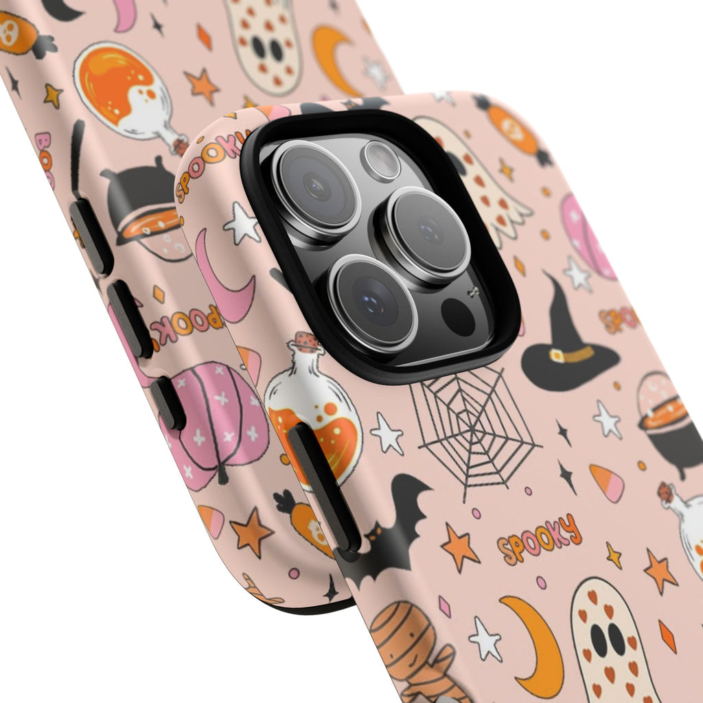 Spooky Halloween — Pink Ghosts, Witches, Candy & "Boo to You" Design