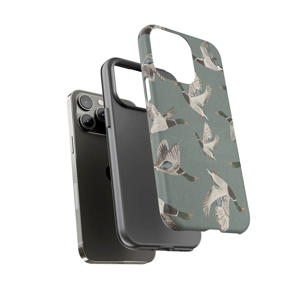 Mallard Ducks Pattern — Protective Bird Print iPhone Cover