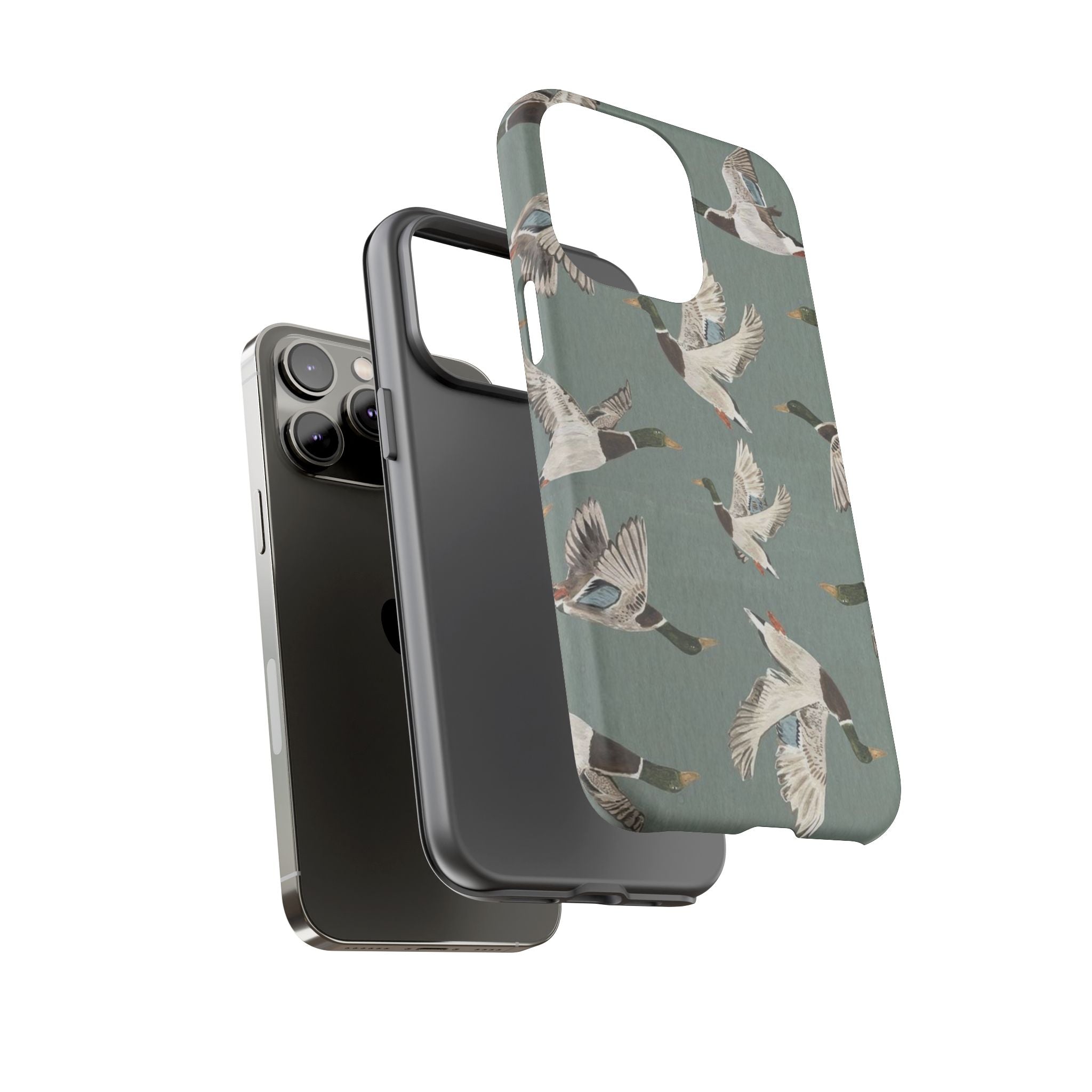 Mallard Ducks Pattern — Protective Bird Print iPhone Cover