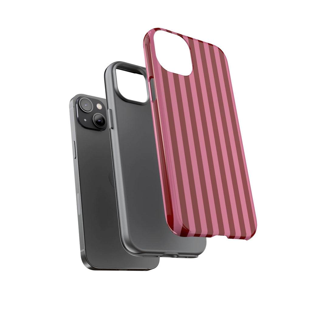 Ruby Red Stripes Case | Tough Phone Case