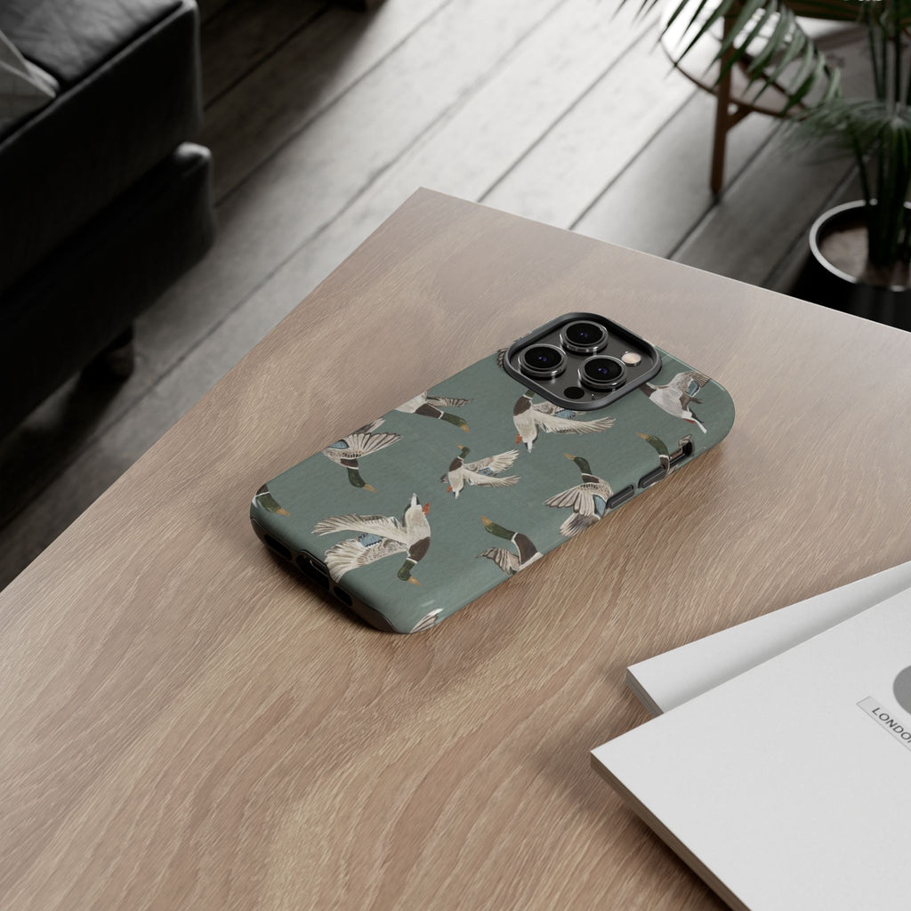 Mallard Ducks Pattern — Protective Bird Print iPhone Cover