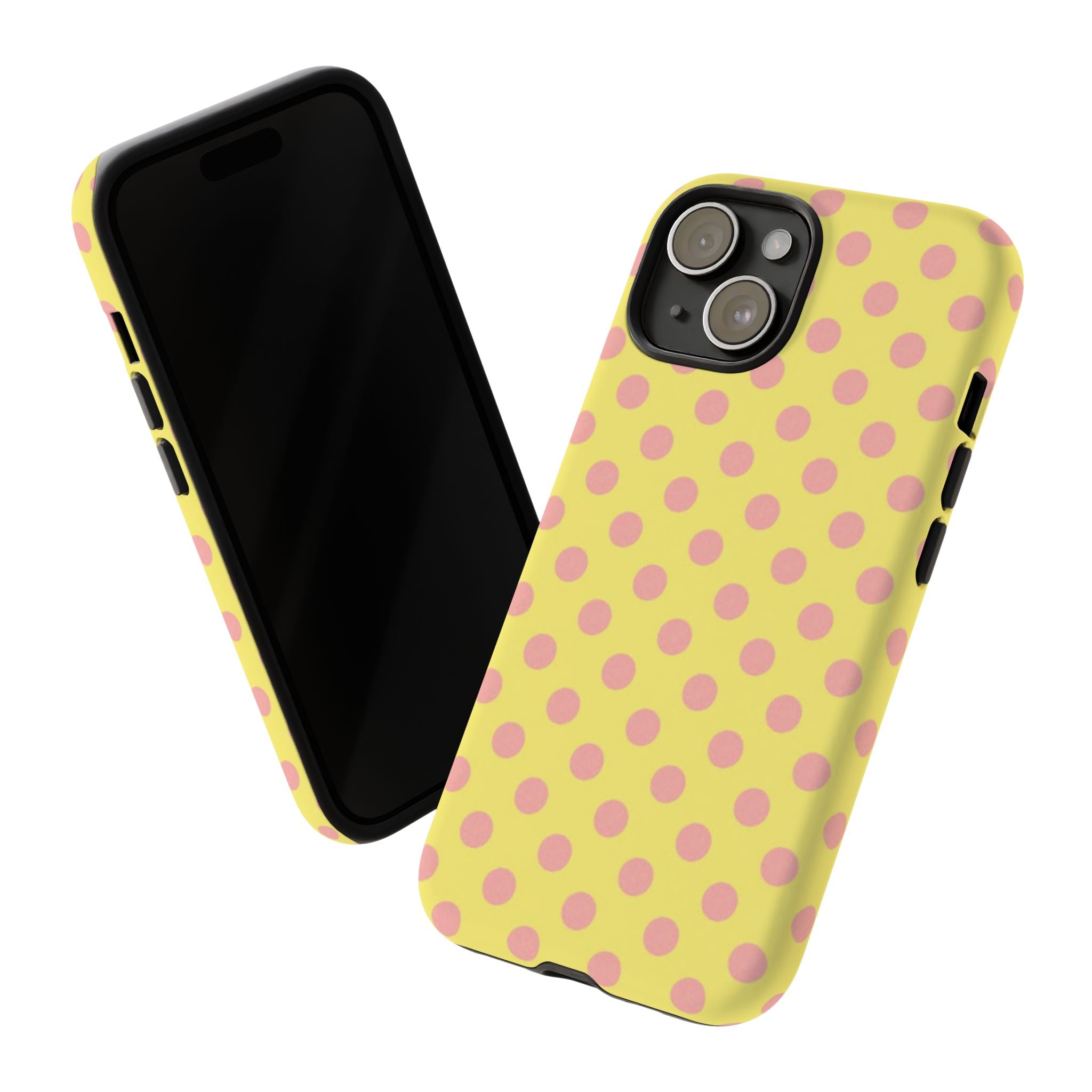 Yellow Polka Dot Phone Case — Cute Pink Dot Tough Case