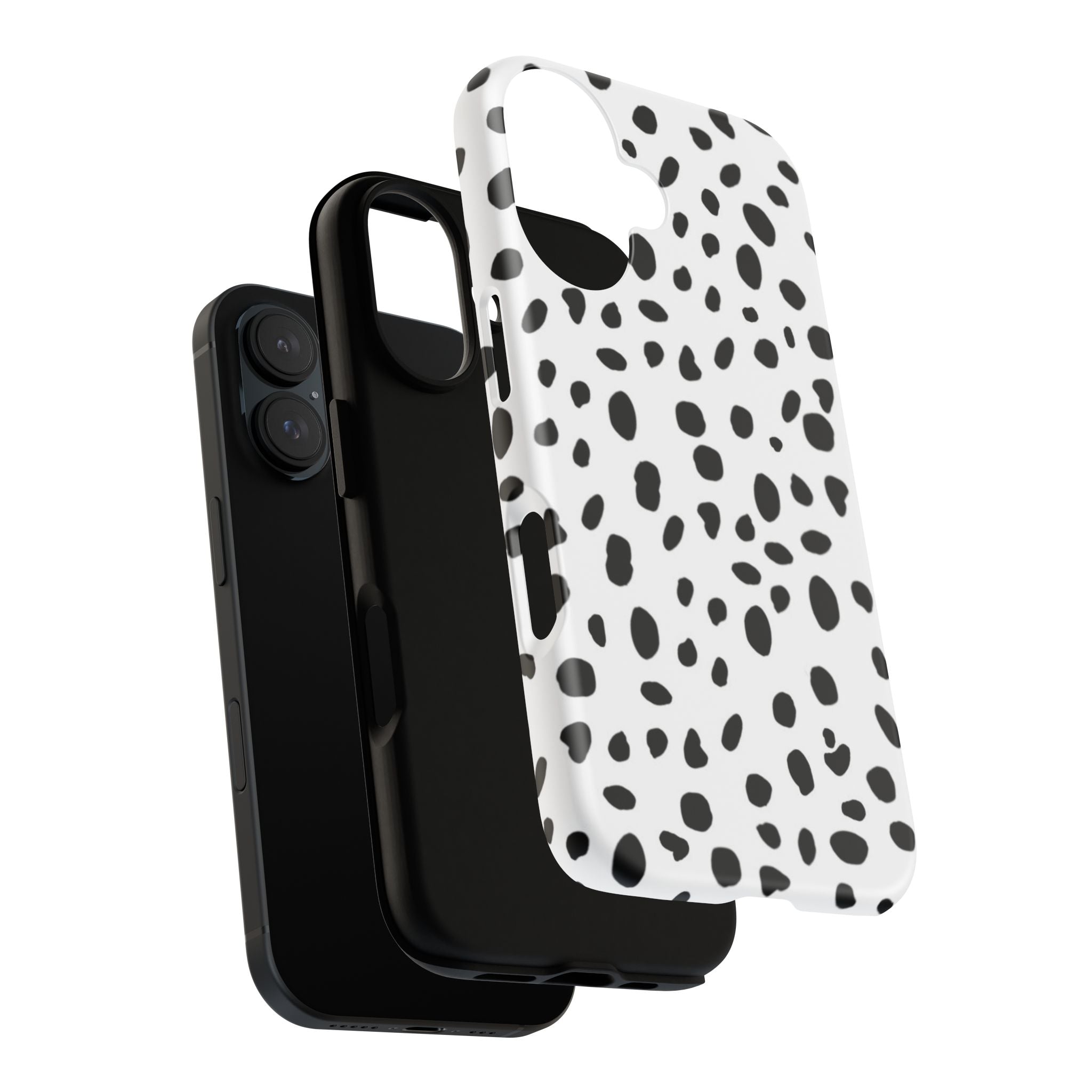 Dalmatian Spot Tough Phone Case — Black & White Protective Cover