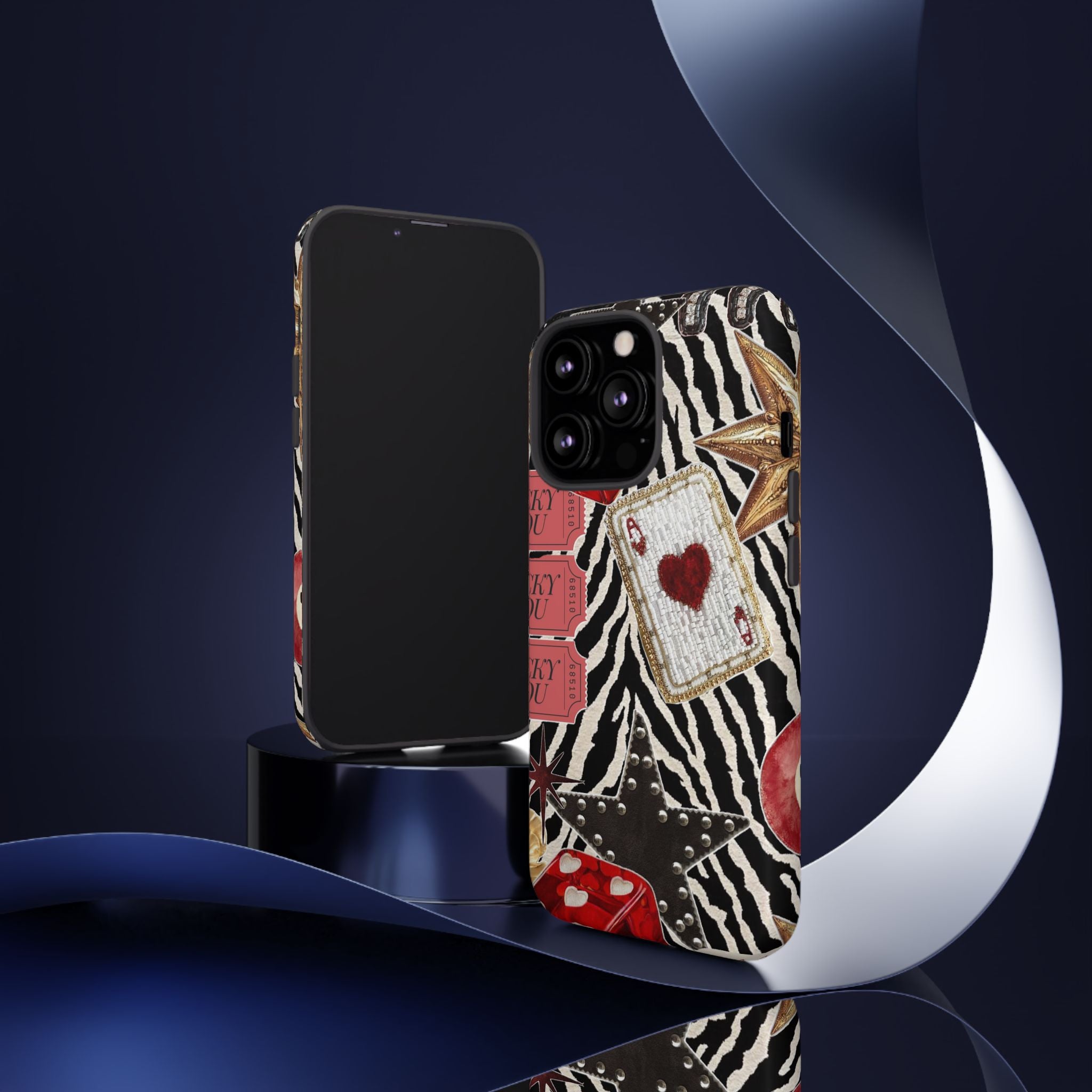 Retro Vegas Zebra Print- Durable Phone Case